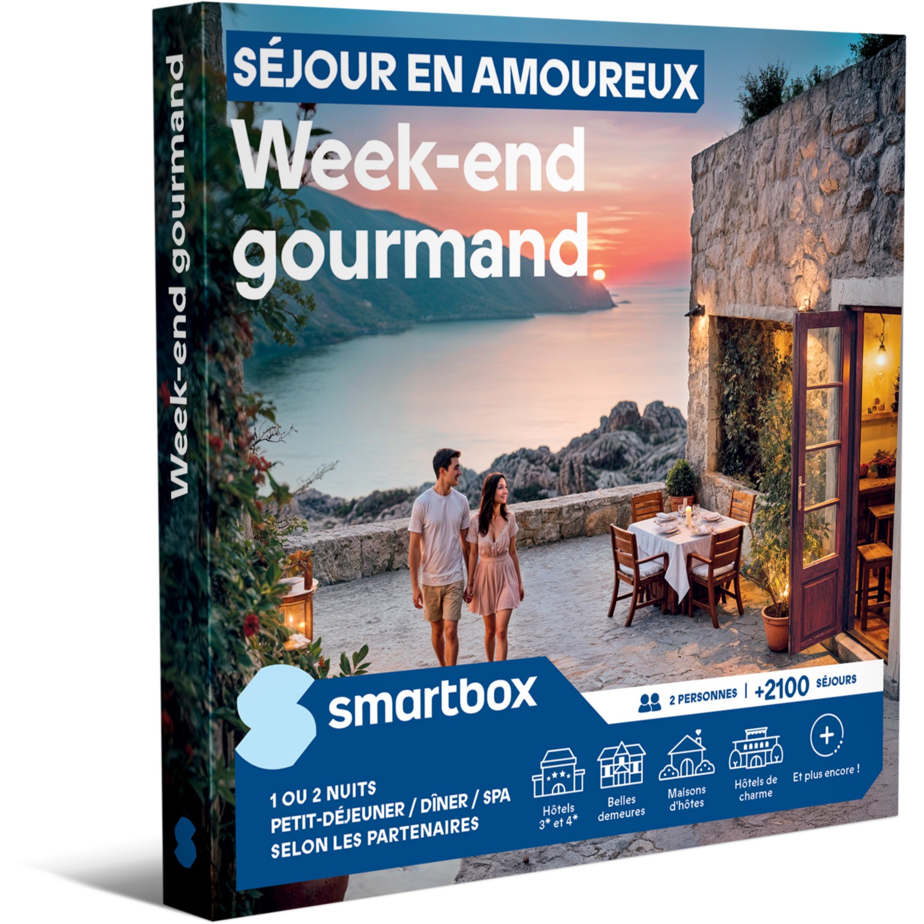Coffret cadeau SMARTBOX Séjour en amoureux  - Week-end gourmand