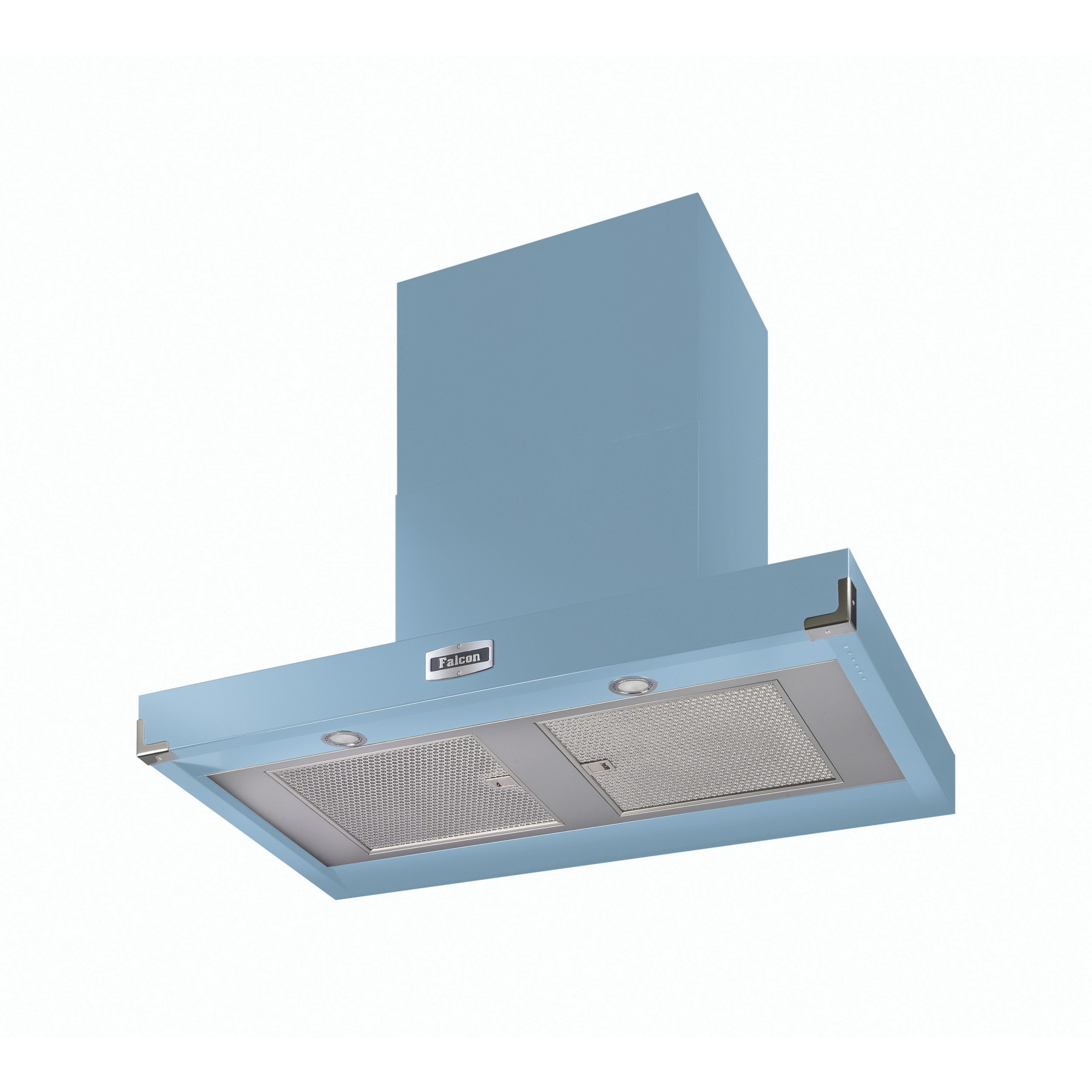 Hotte décorative murale FALCON PKR110 CONTEMP BLEU CHROME