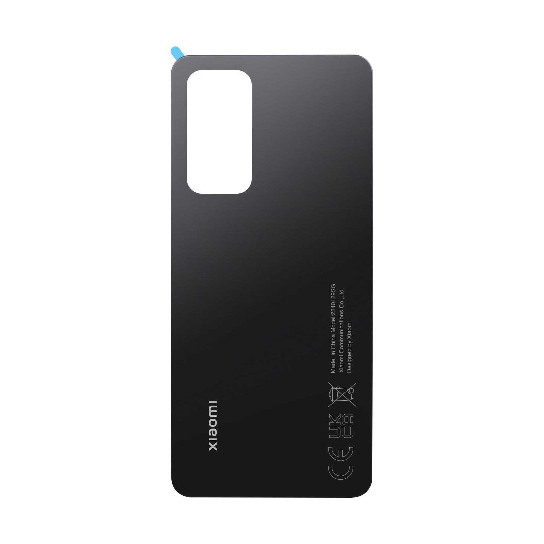Pièce détachée AVIZAR Vitre arrière Xiaomi 12 Lite Noir