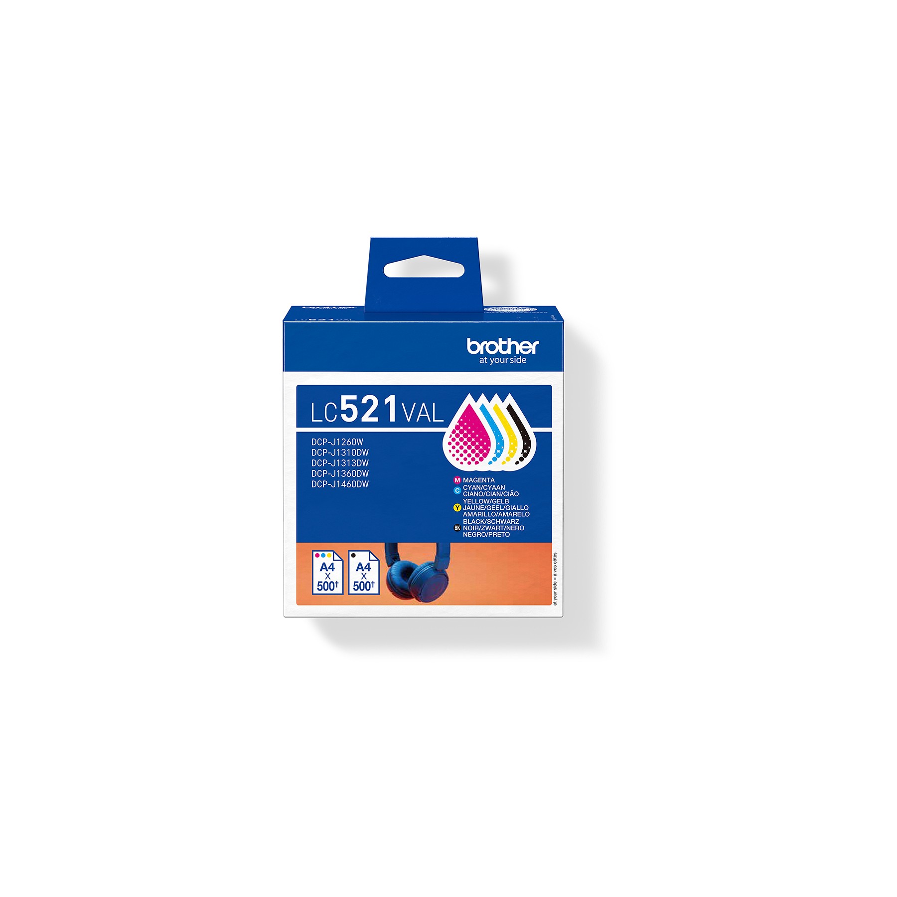 Cartouche d'encre BROTHER Pack Multipack 4 Originales LC521 (Noir + 3 Couleurs) - LC521VAL