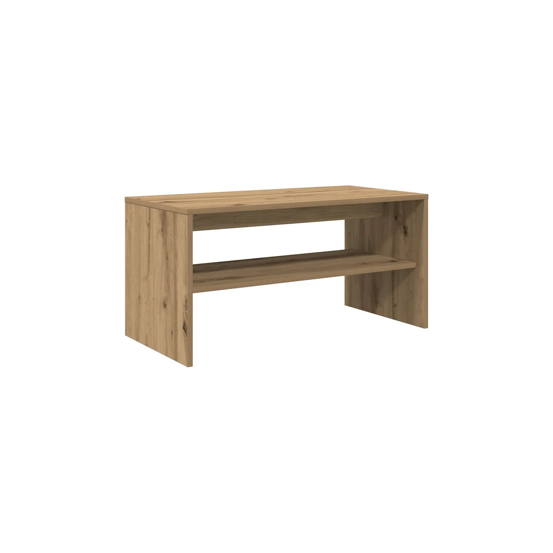 Meuble TV HELLOSHOP26 Meuble TV chêne artisanal 80 x 40 x 40 c