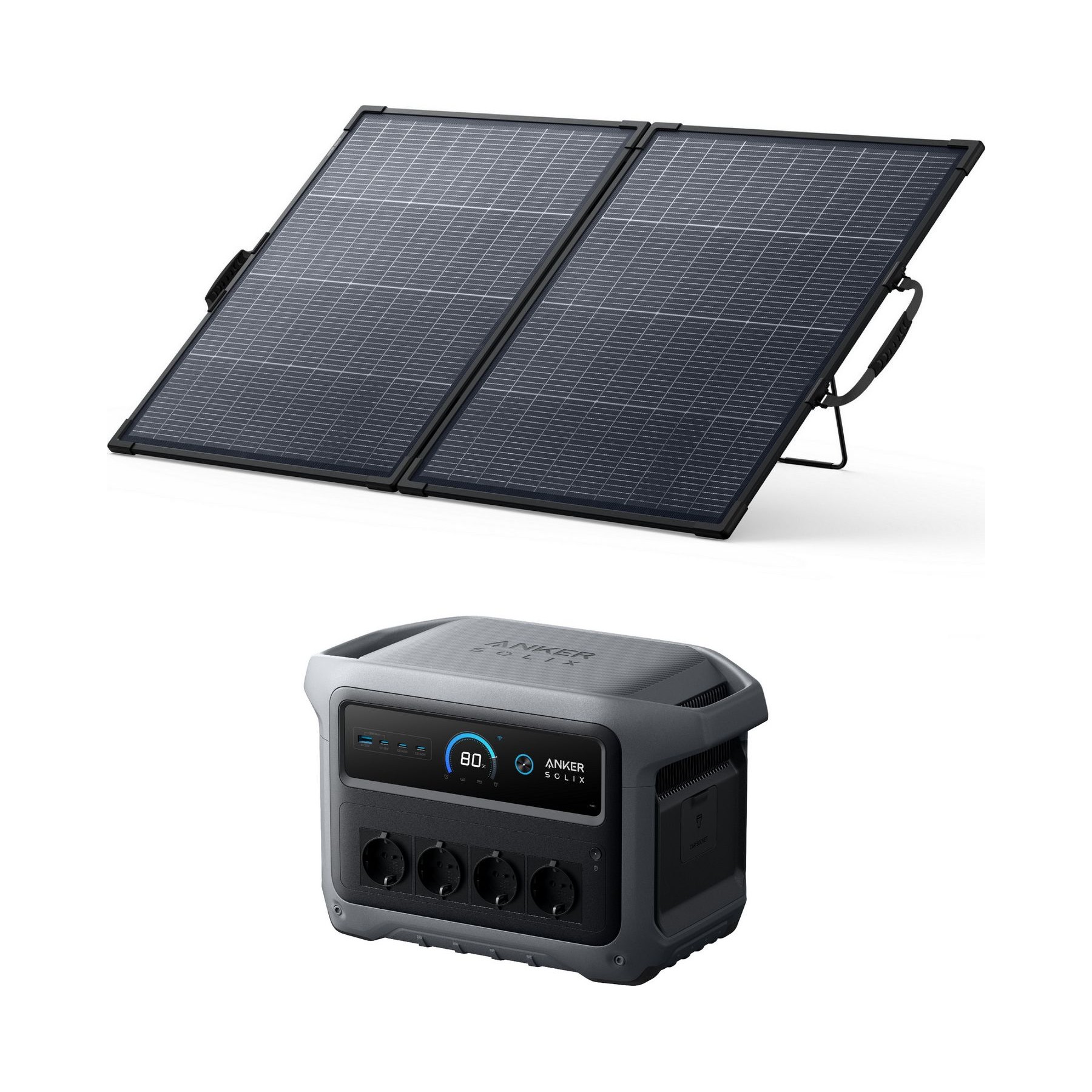 Batterie nomade ANKER SOLIX KIT C1000X Gen 2+PS200 Bifacial