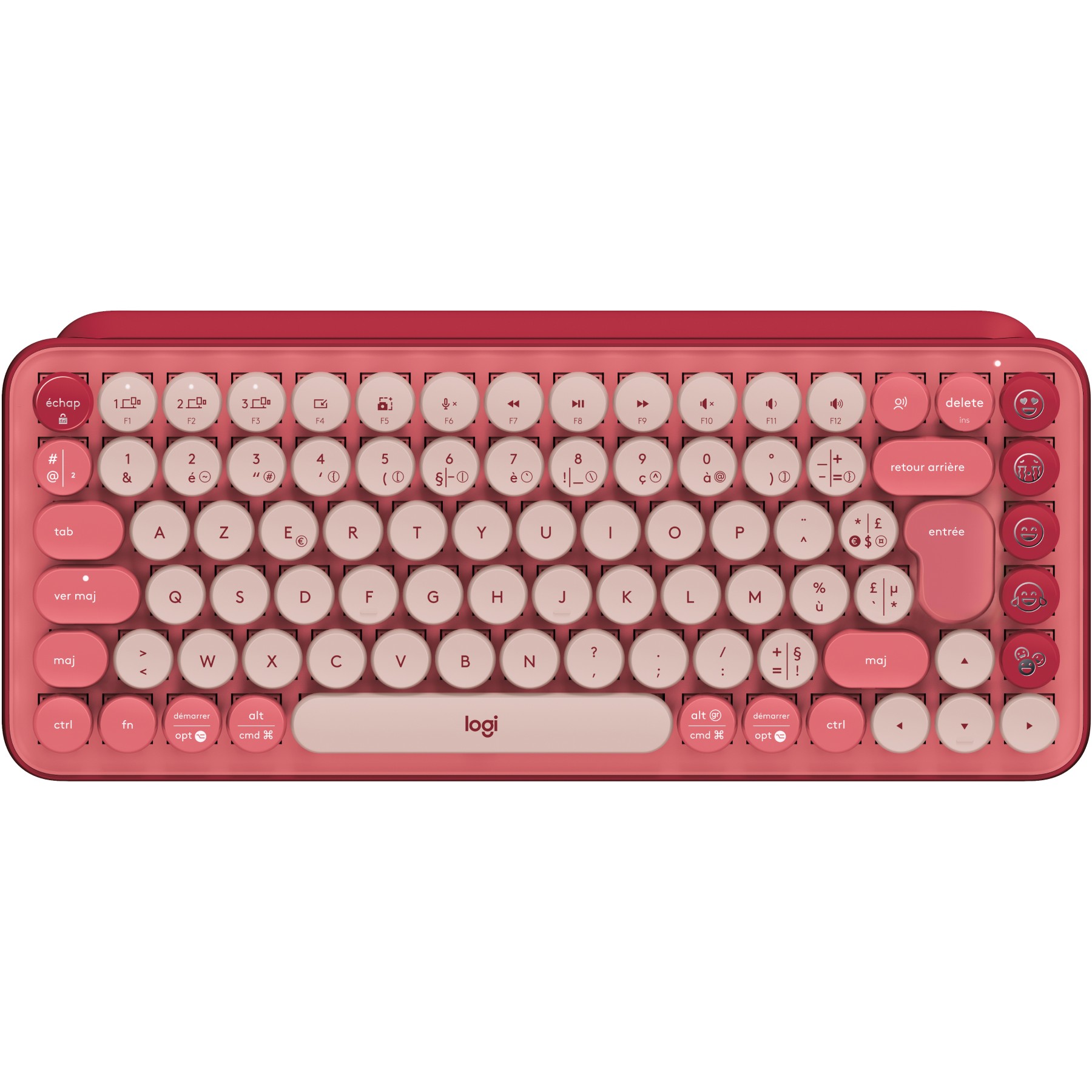 Clavier sans fil LOGITECH POP Keys Multidispositif-Heartbreaker