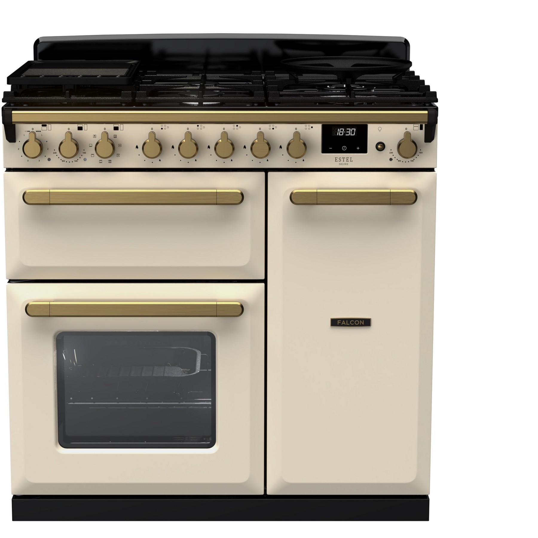 Piano de cuisson gaz FALCON ESTEL DELUXE TAB GAZ 90 CM CREME PASTEL