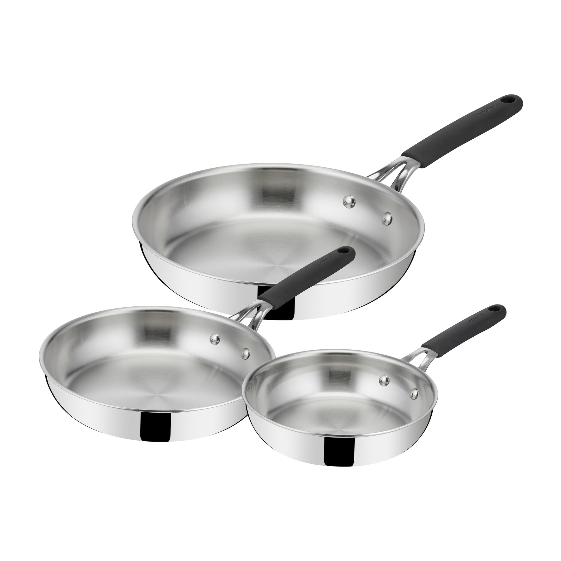 Batterie de cuisine LAGOSTINA 3 poeles Esperta Triply 20/24/28cm
