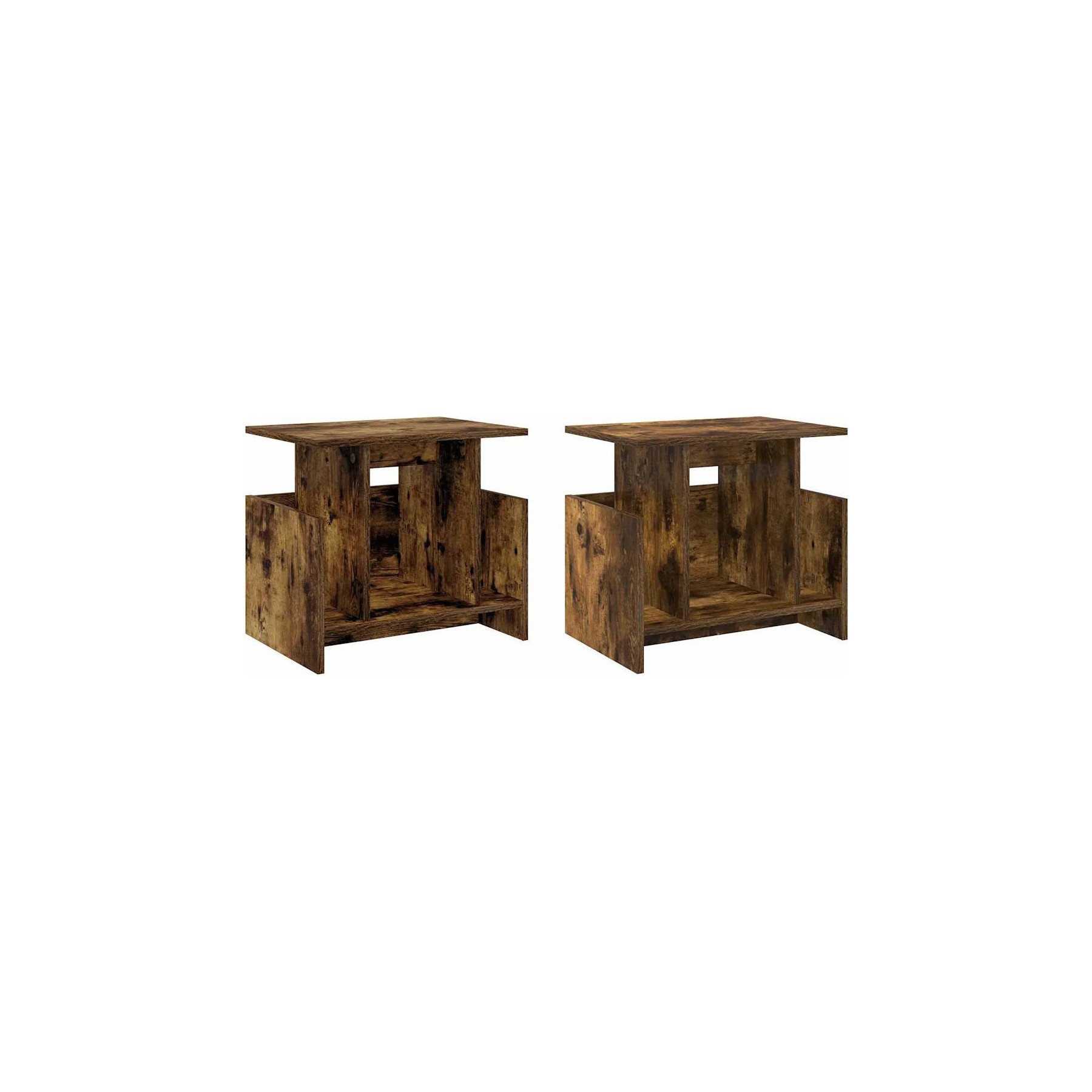 Meuble TV HELLOSHOP26 Lot de 2 meubles TV rectangulaires moder