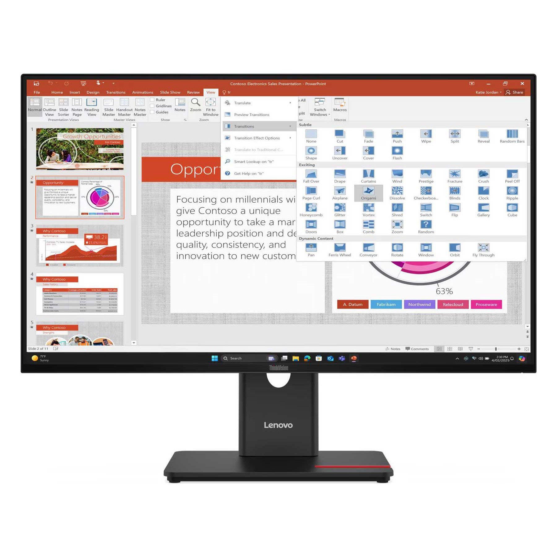 Ecran PC LENOVO Lenovo 27" LED - ThinkVision T27-40