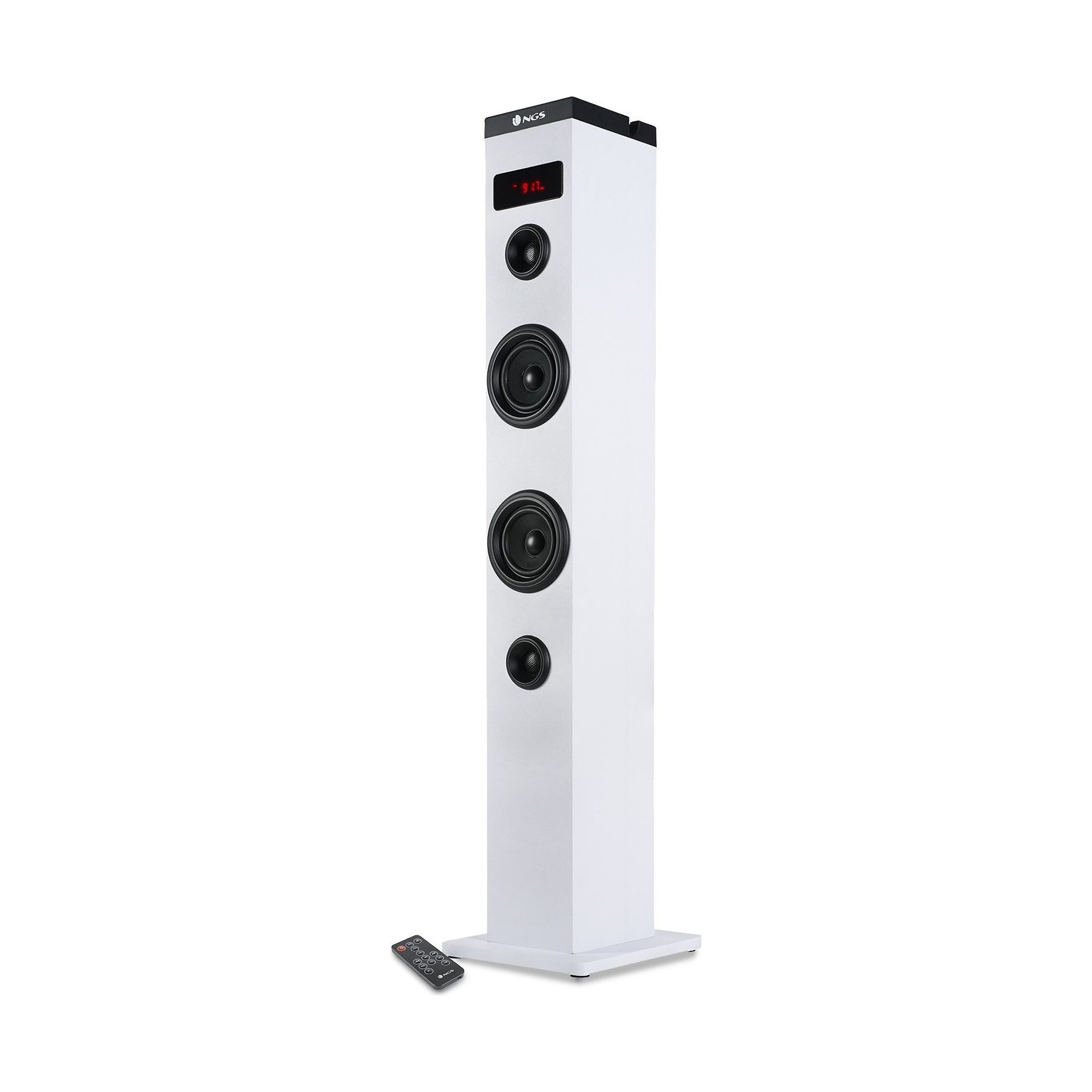 Enceinte Bluetooth NGS Sky Charm White - Tour de Son Bluetooth