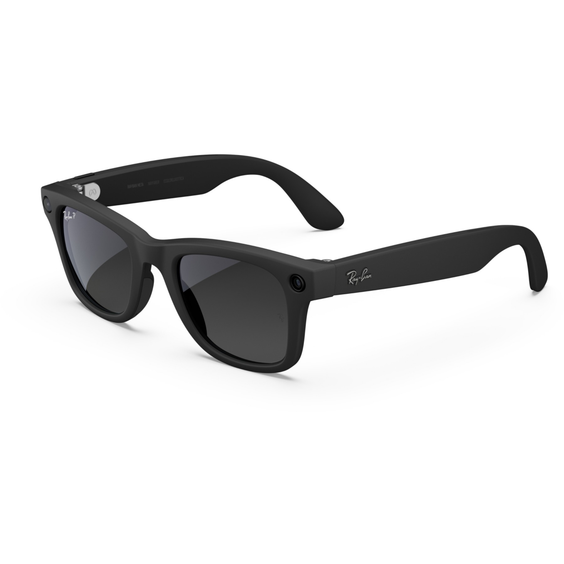 Lunettes connectées META Ray-Ban Wayfarer (large, Gen 2) - Noir mat, Verres dégradé graphite polarisés