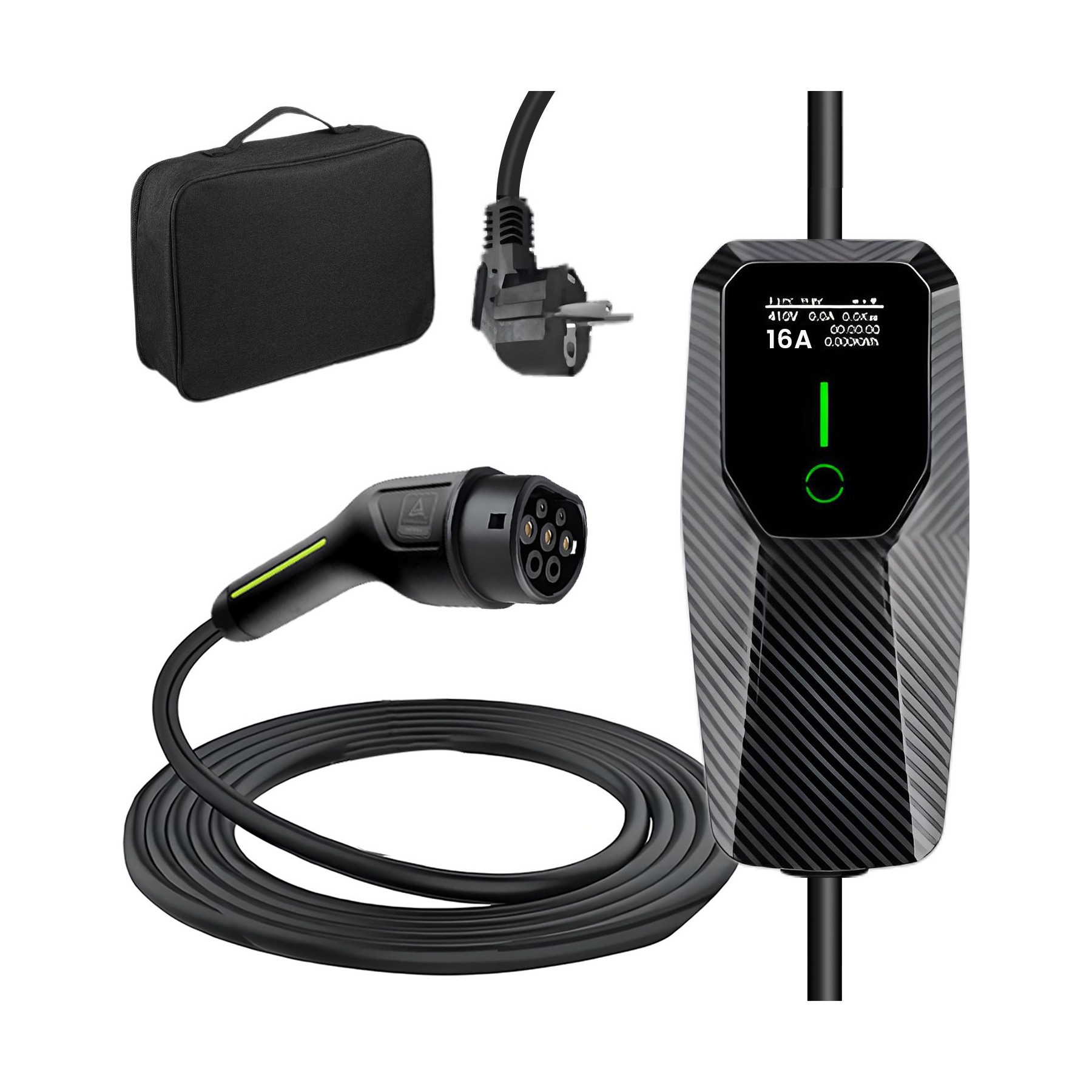 Accessoire borne de recharge JUNSUN Câble de charge EV Type 2 3.5 kW 16A 4M