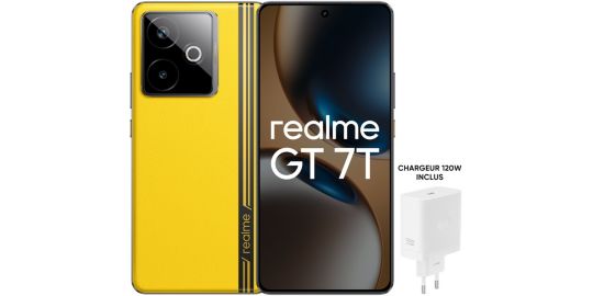 Smartphone REALME Pack GT7T Jaune 512Go + Chargeur 120W 5G