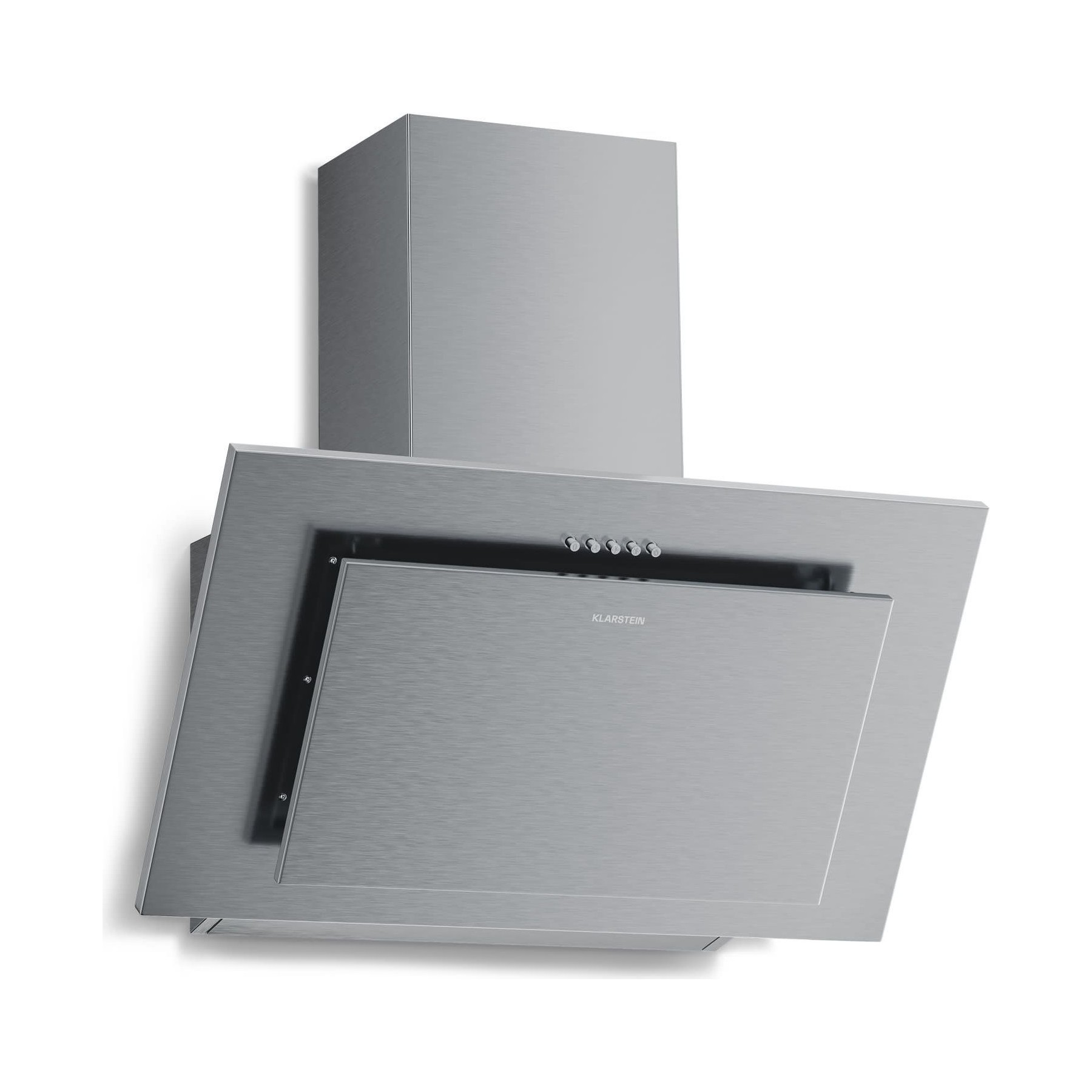 Hotte décorative murale inclinée KLARSTEIN Athena 404 m³/h 56W 60 cm LED 63 dB Inox