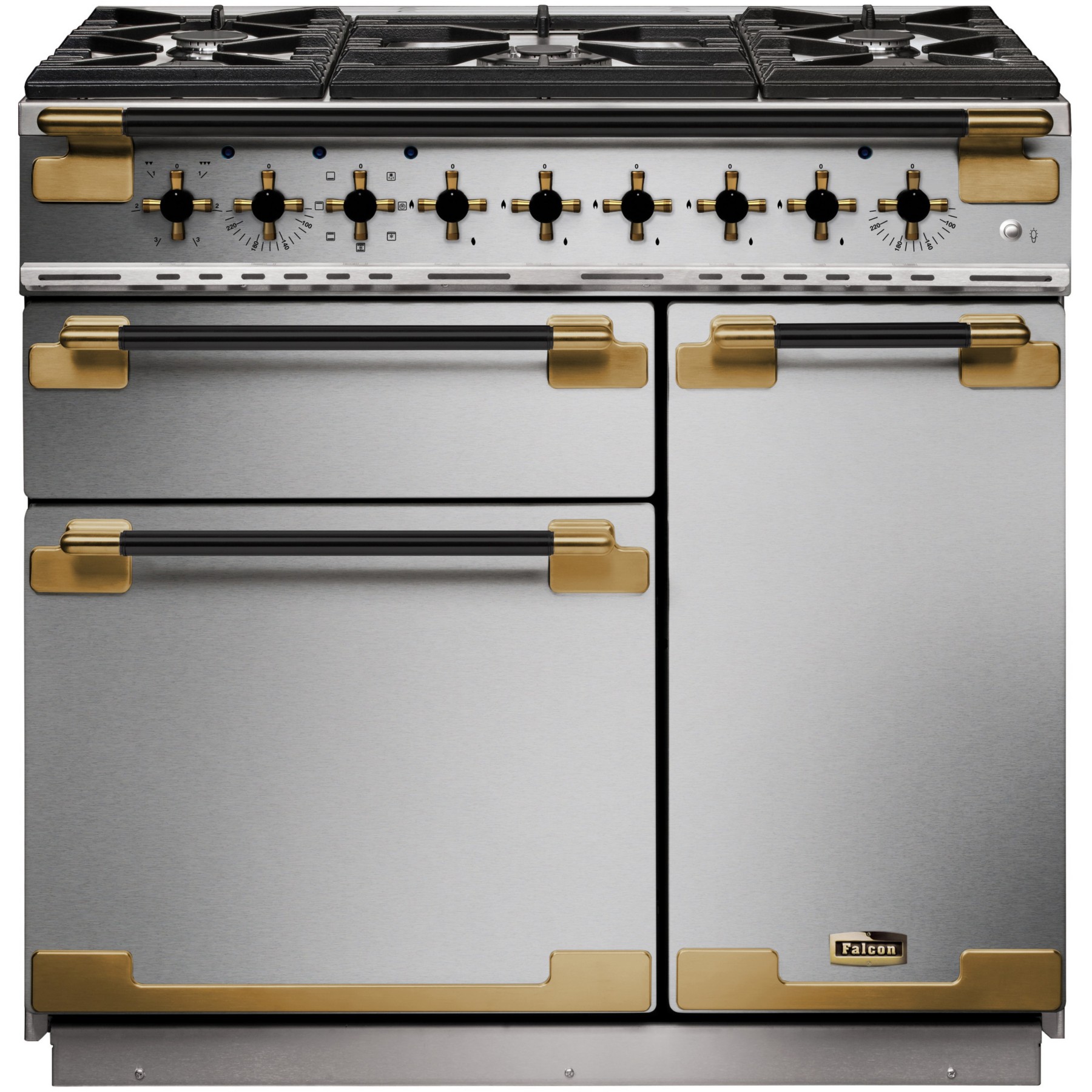 Piano de cuisson gaz FALCON ELISE LUXE  TAB GAZ 90 CMINOX et NOIR L