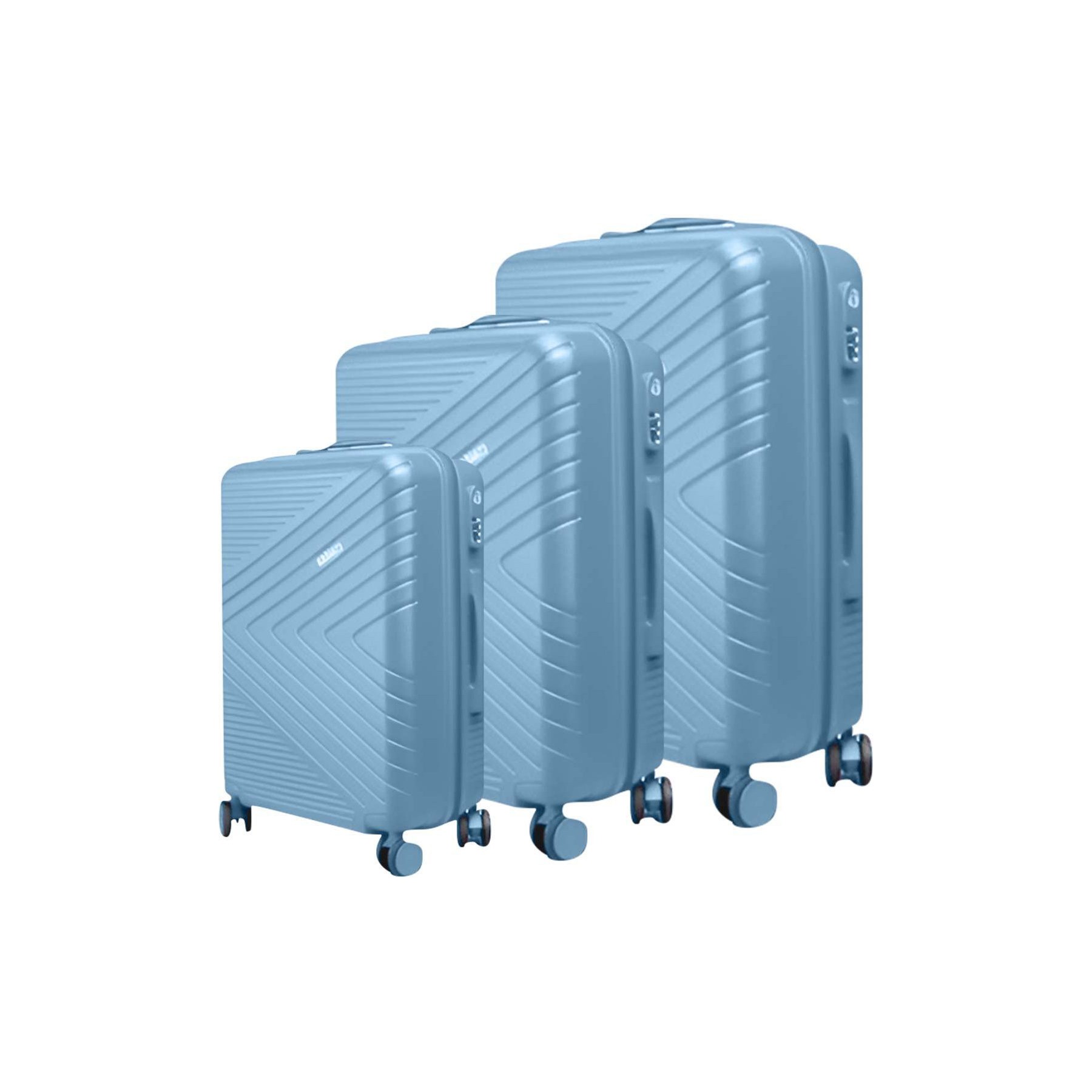 Valise AVIZAR Texturées Chevron Strié avec Serrure TSA
