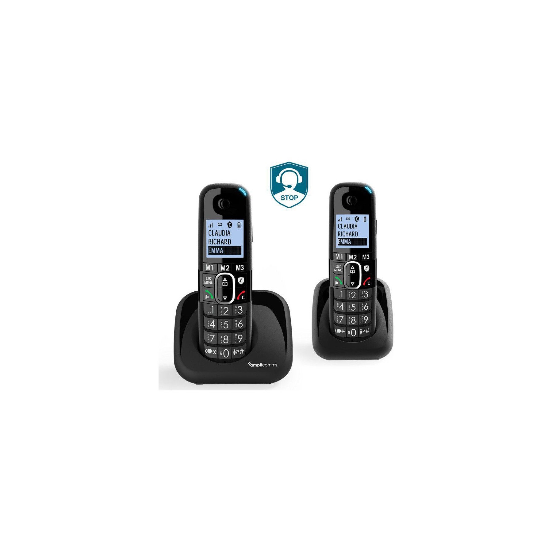 Téléphone sans fil AMPLICOMMS Téléphone sans fil DUO Amplicomms Bigtel
