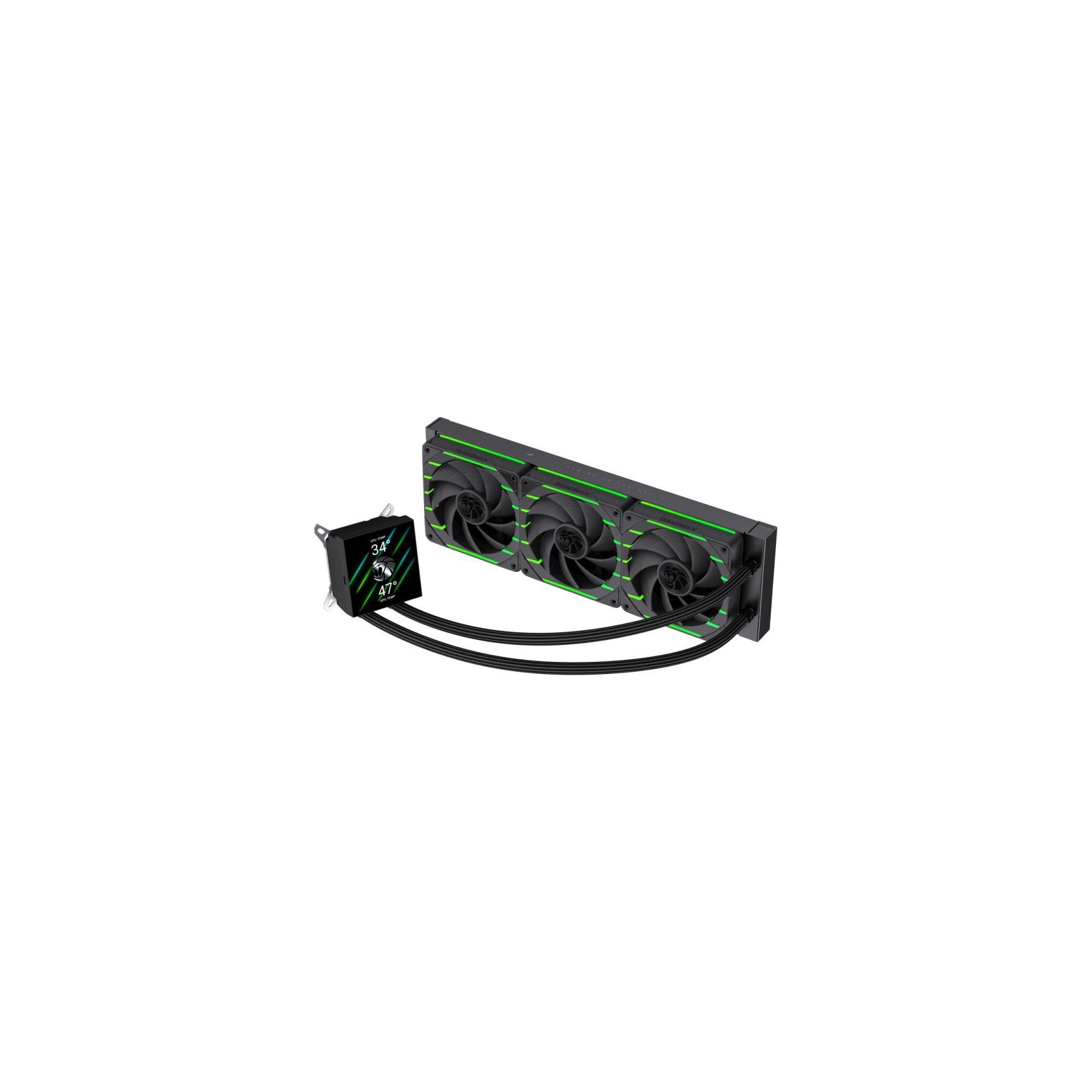 Kit de refroidissement GAMEMAX HAILSTORM 360 BK - 360 mm Noir