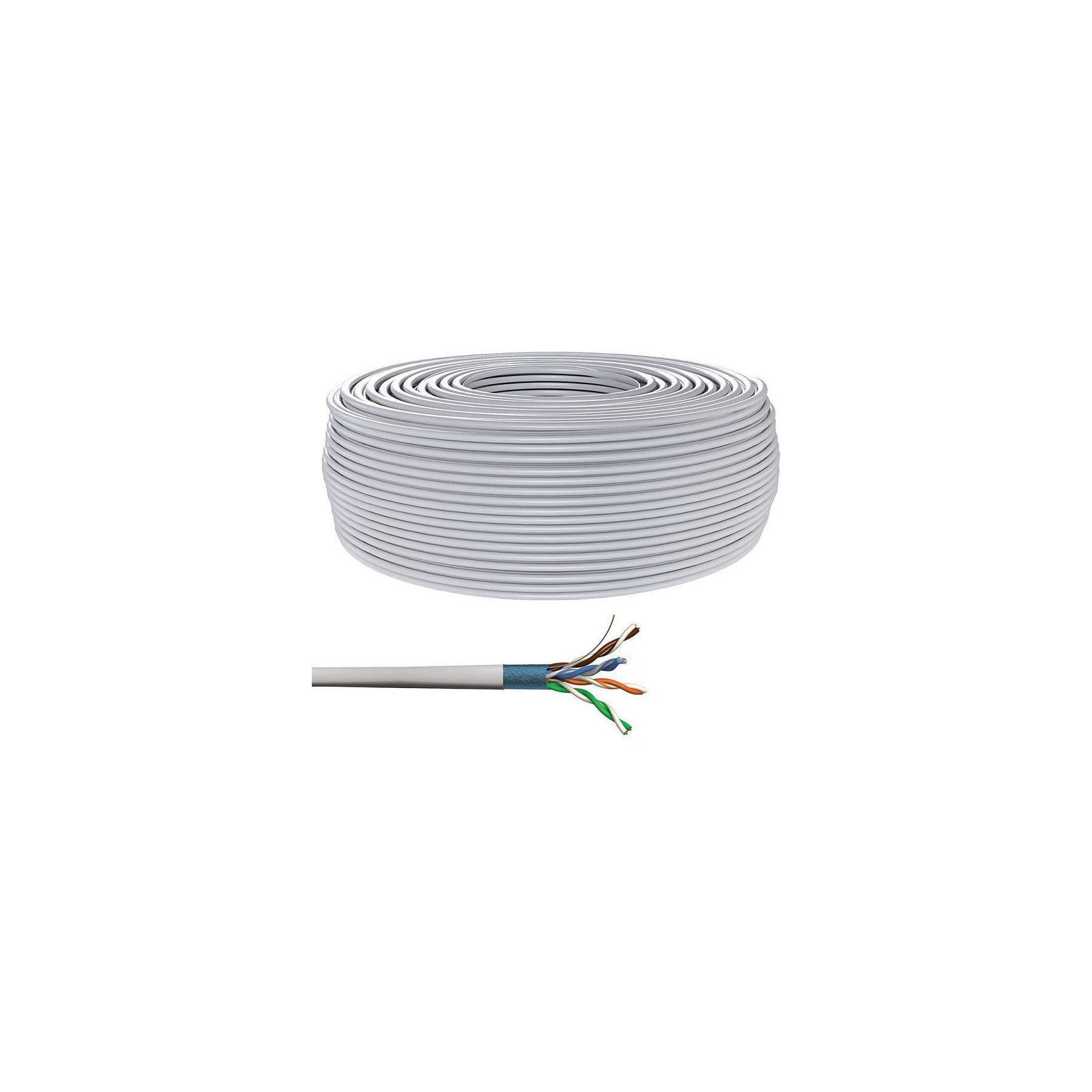 KOMELEC Câble RJ45 Cat6 blindé monobrin 500m