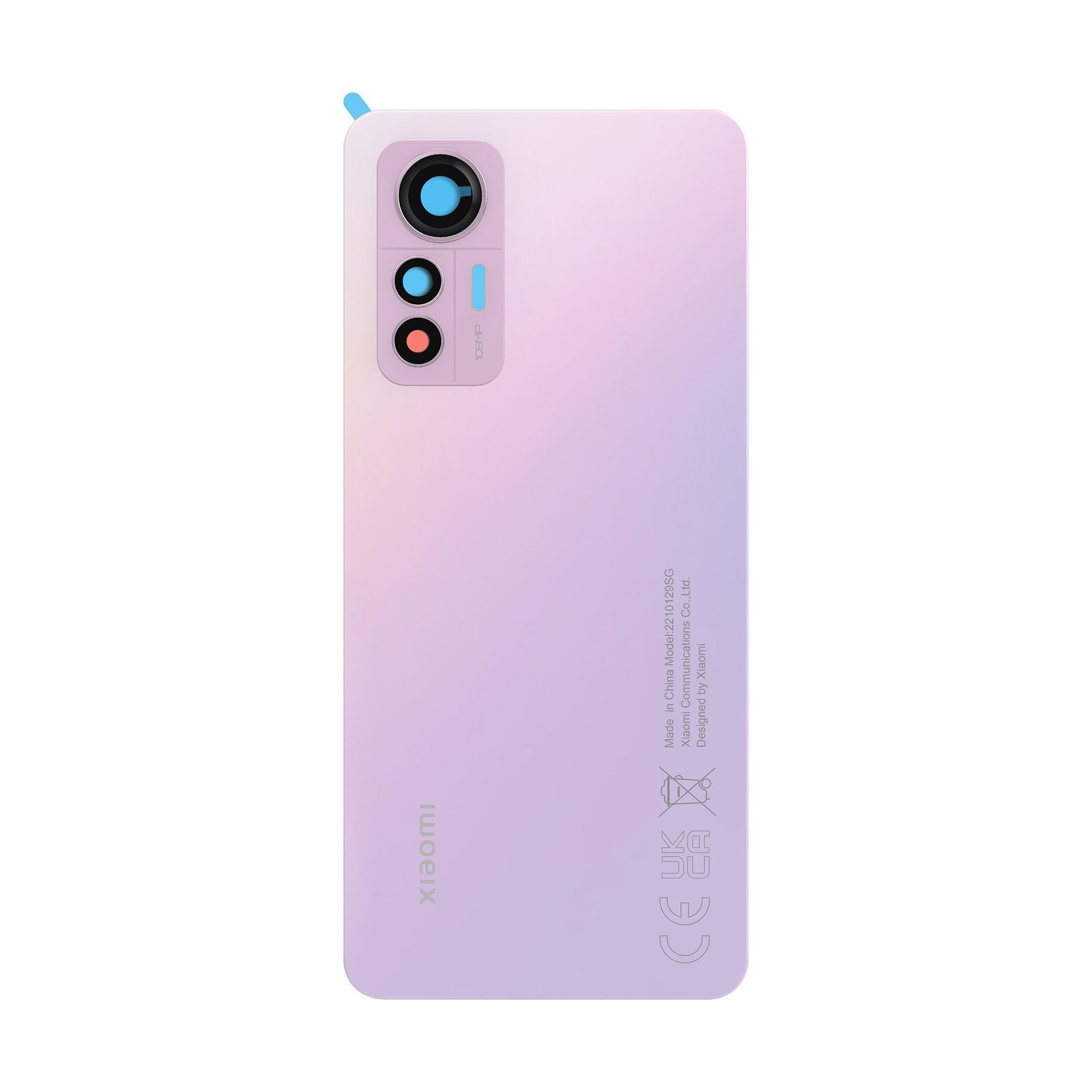 Pièce détachée AVIZAR Vitre arrière Xiaomi 12 Lite Rose Clair