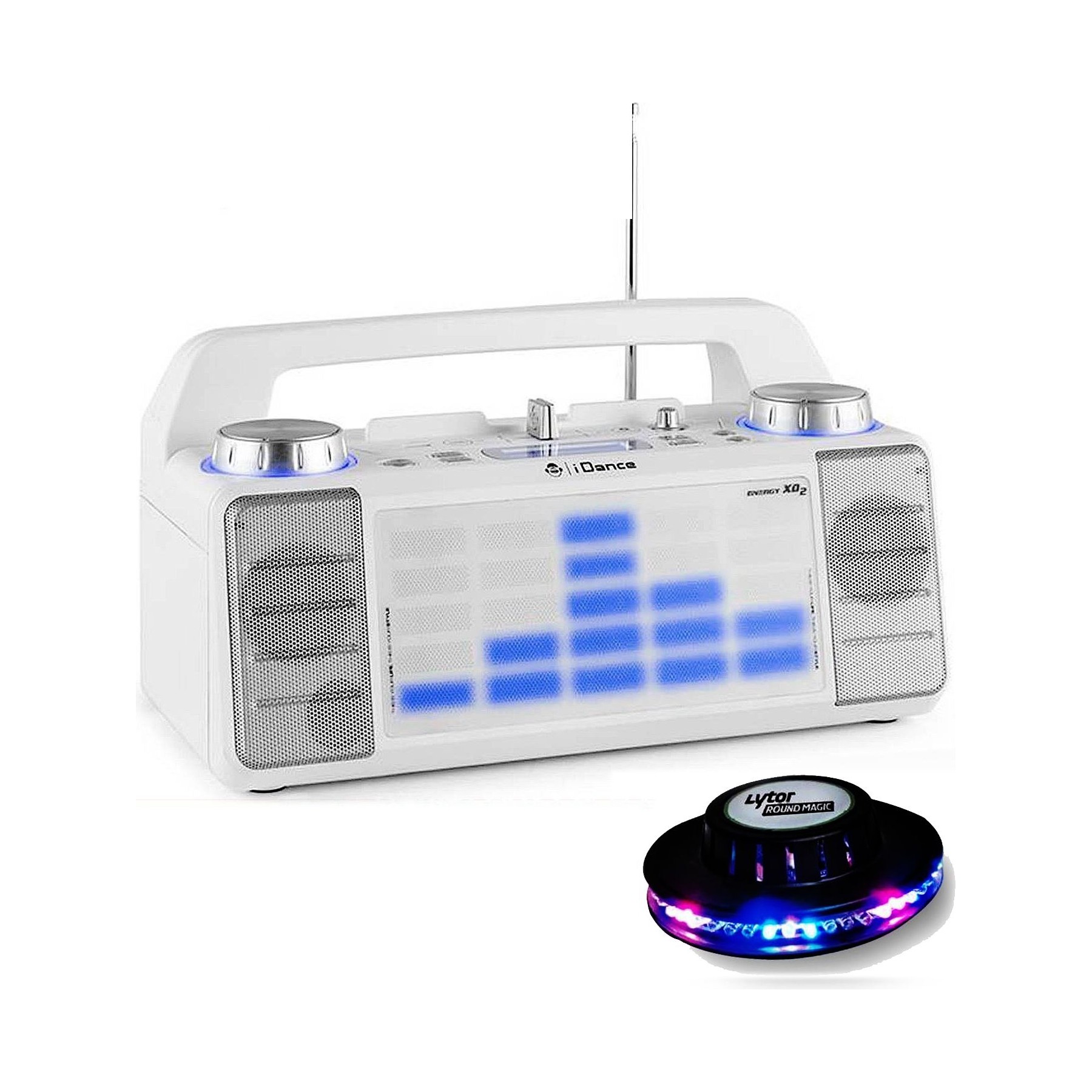 Jeu de lumières IDANCE Enceinte IDANCE XD2 50W à LEDs bleu AUX/