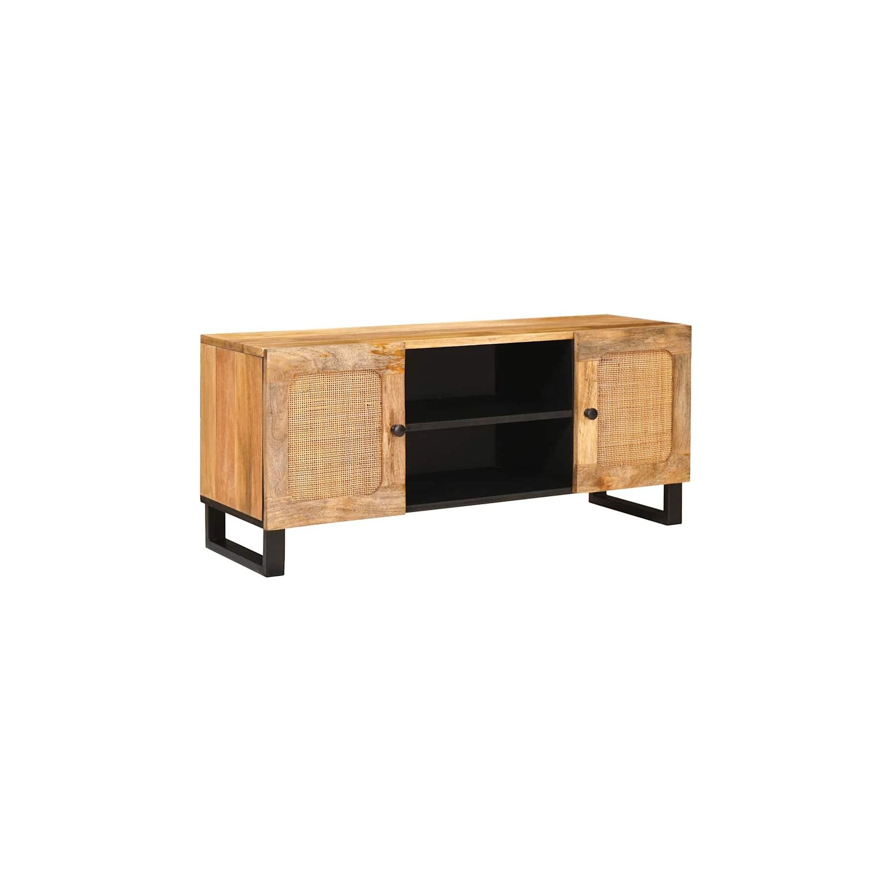 Meuble TV HELLOSHOP26 Meuble TV rectangulaire moderne avec ran