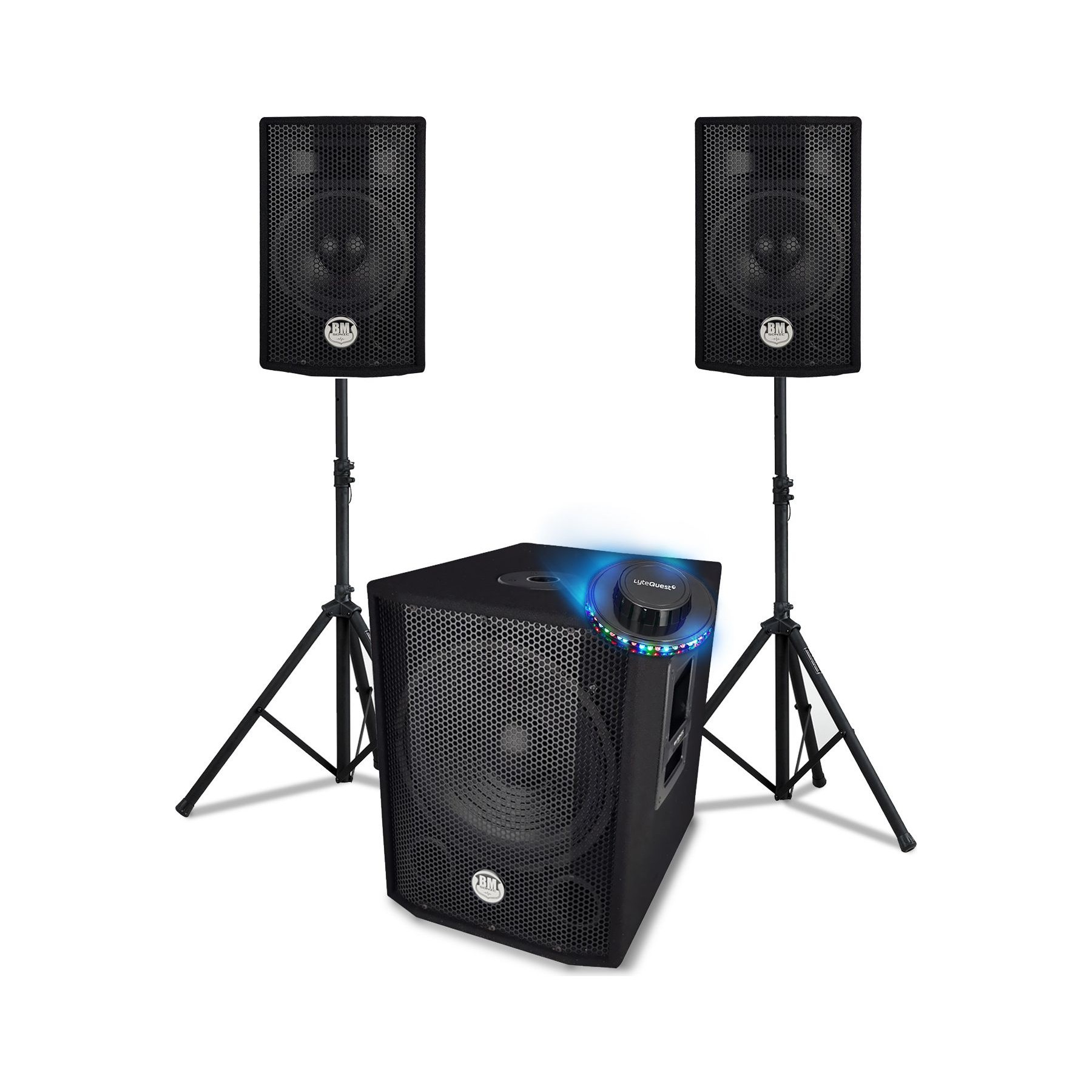 Pack sono BM SONIC triphonique BMS 1208, Caisson bi-amplifi