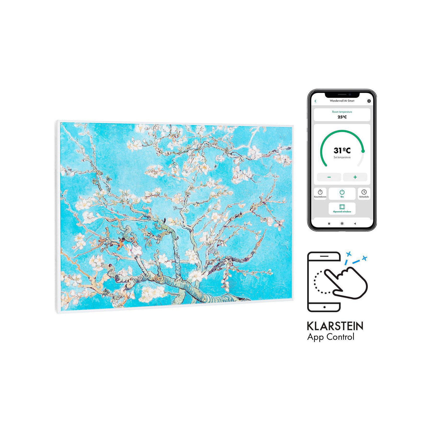 Chauffage électrique KLARSTEIN Wonderwall Air Art Smart 80cm