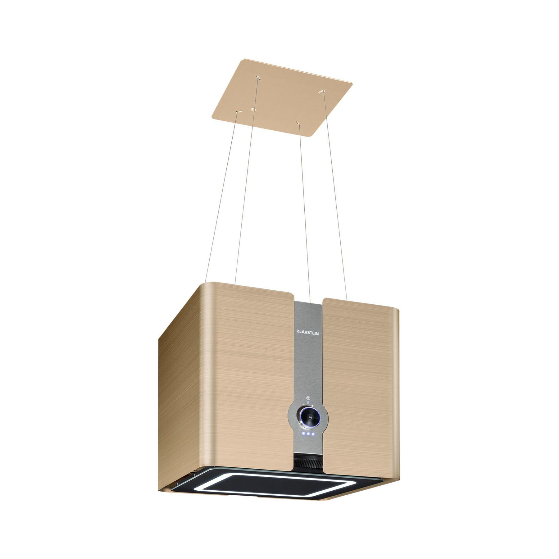 Hotte décorative îlot KLARSTEIN Futurelight îlot 420m³/h Wifi LED inox
