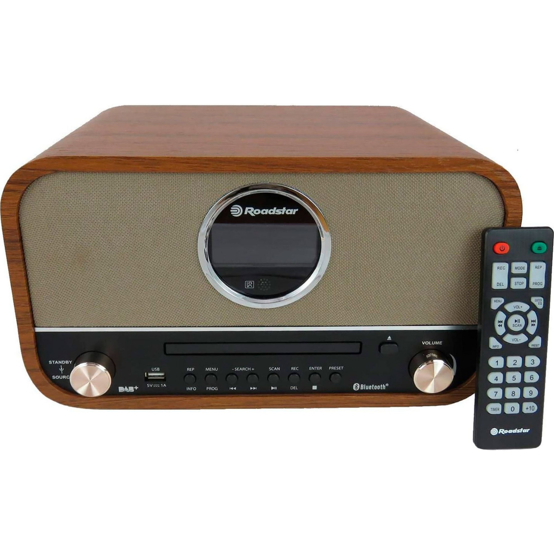 Radio CD ROADSTAR HRA1782NDBT Stéréo Vintage, DAB+/FM, CD