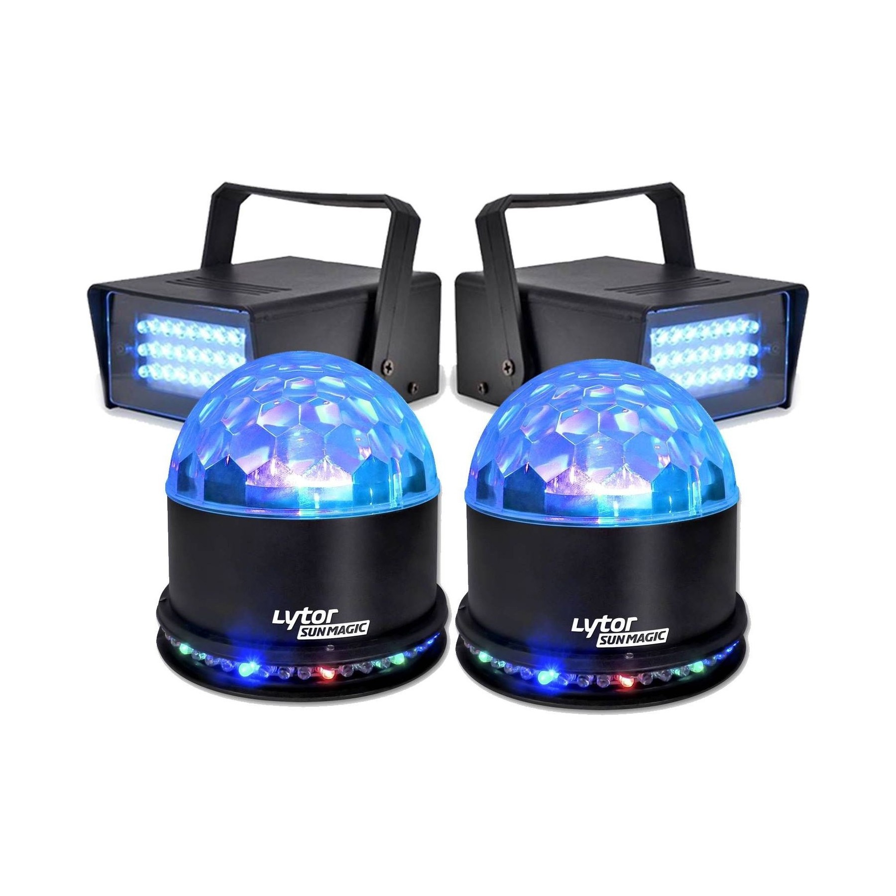 Jeu de lumières LYTOR Pack EFFET FIESTA 2 SUNMAGIC + 2 LED STR
