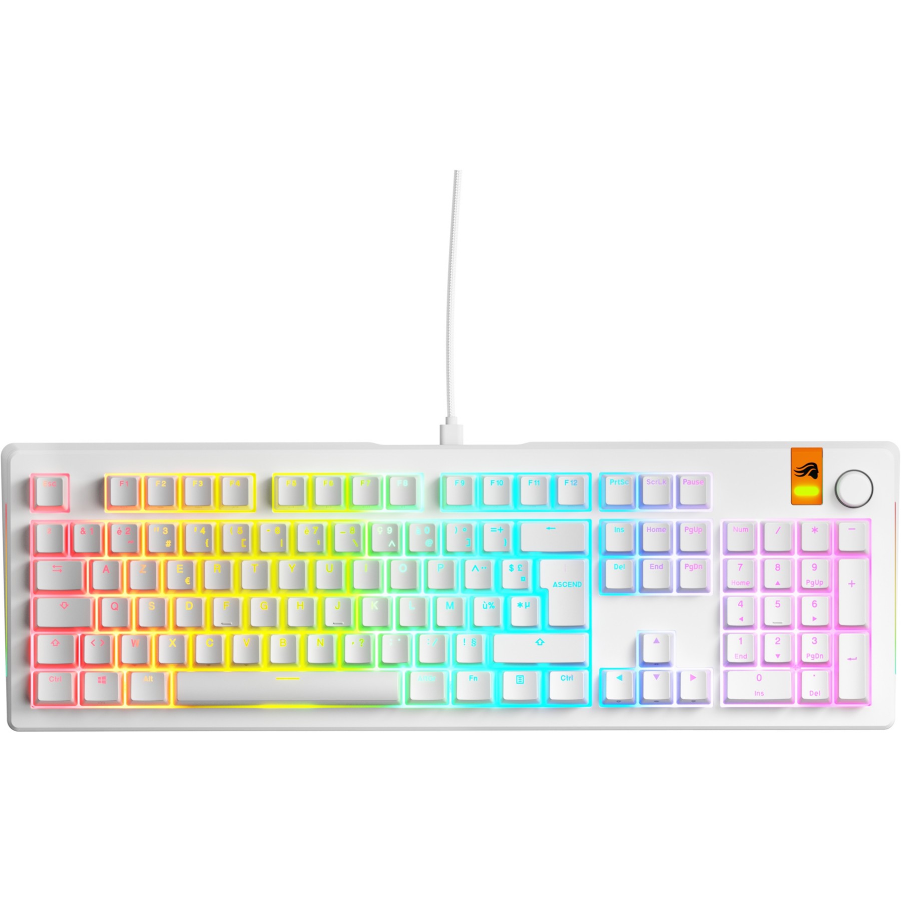 Clavier gamer GLORIOUS GMMK 3 HE 100 Blanc