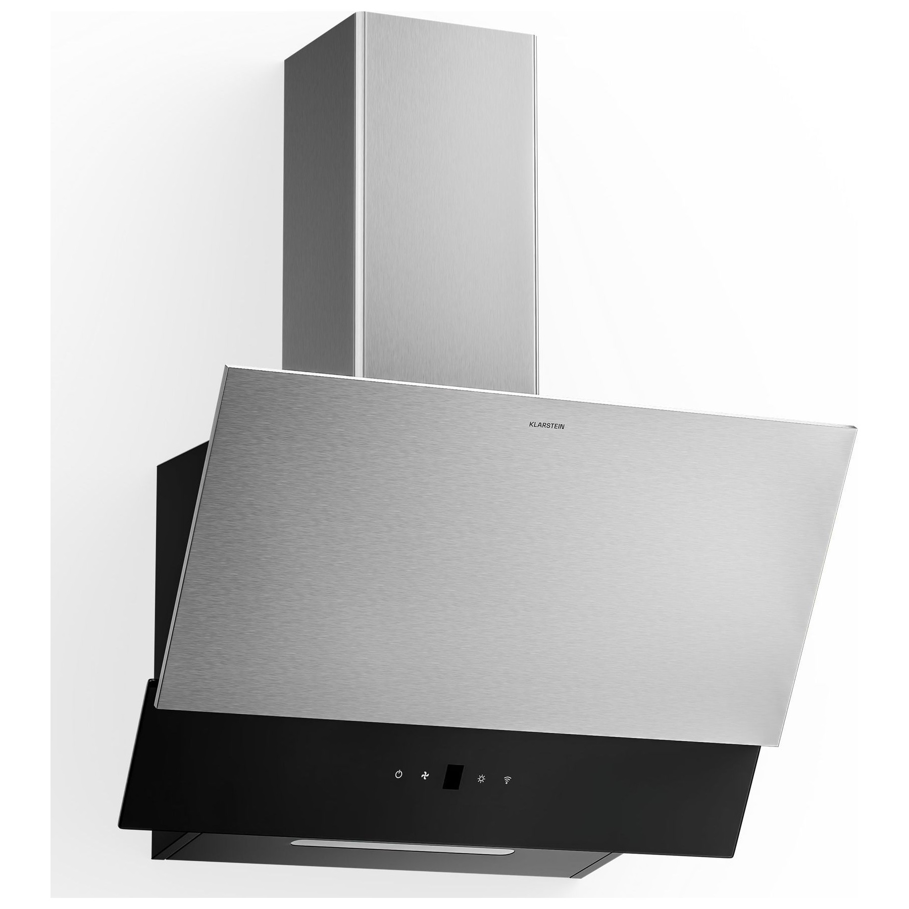 Hotte décorative murale inclinée KLARSTEIN Verosteel 60 cm 624 m³/h CEE A Inox