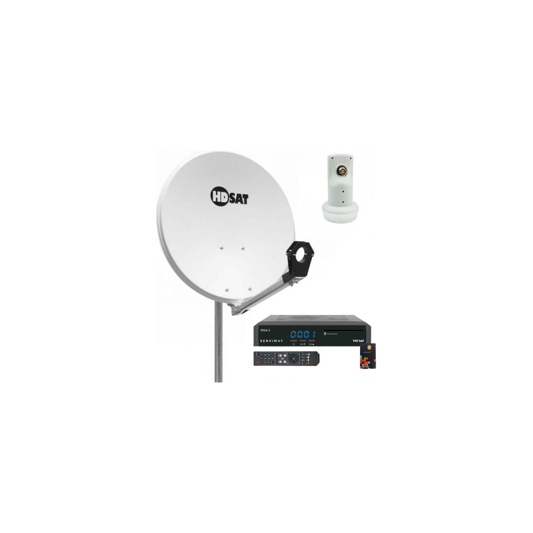 Antenne parabolique HDSAT Pack Hdsat Parabole Satellite Acier 60cm