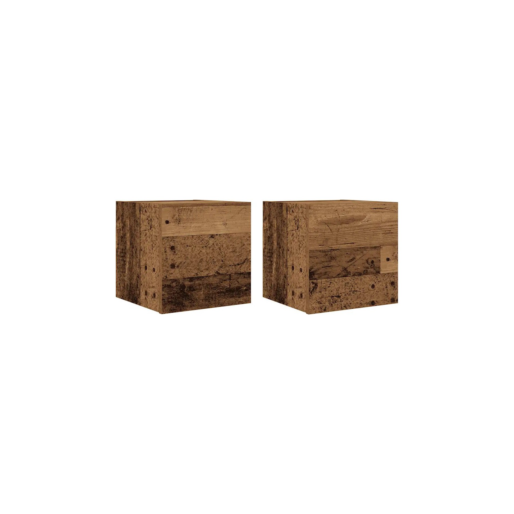 Meuble TV HELLOSHOP26 Lot de 2 meubles TV muraux élégants rang