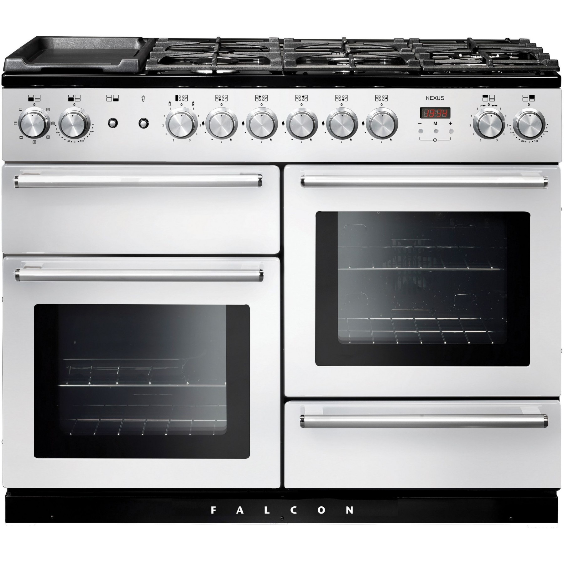 Piano de cuisson mixte FALCON NEXUS 110 BLANC CHROME SATINÉ