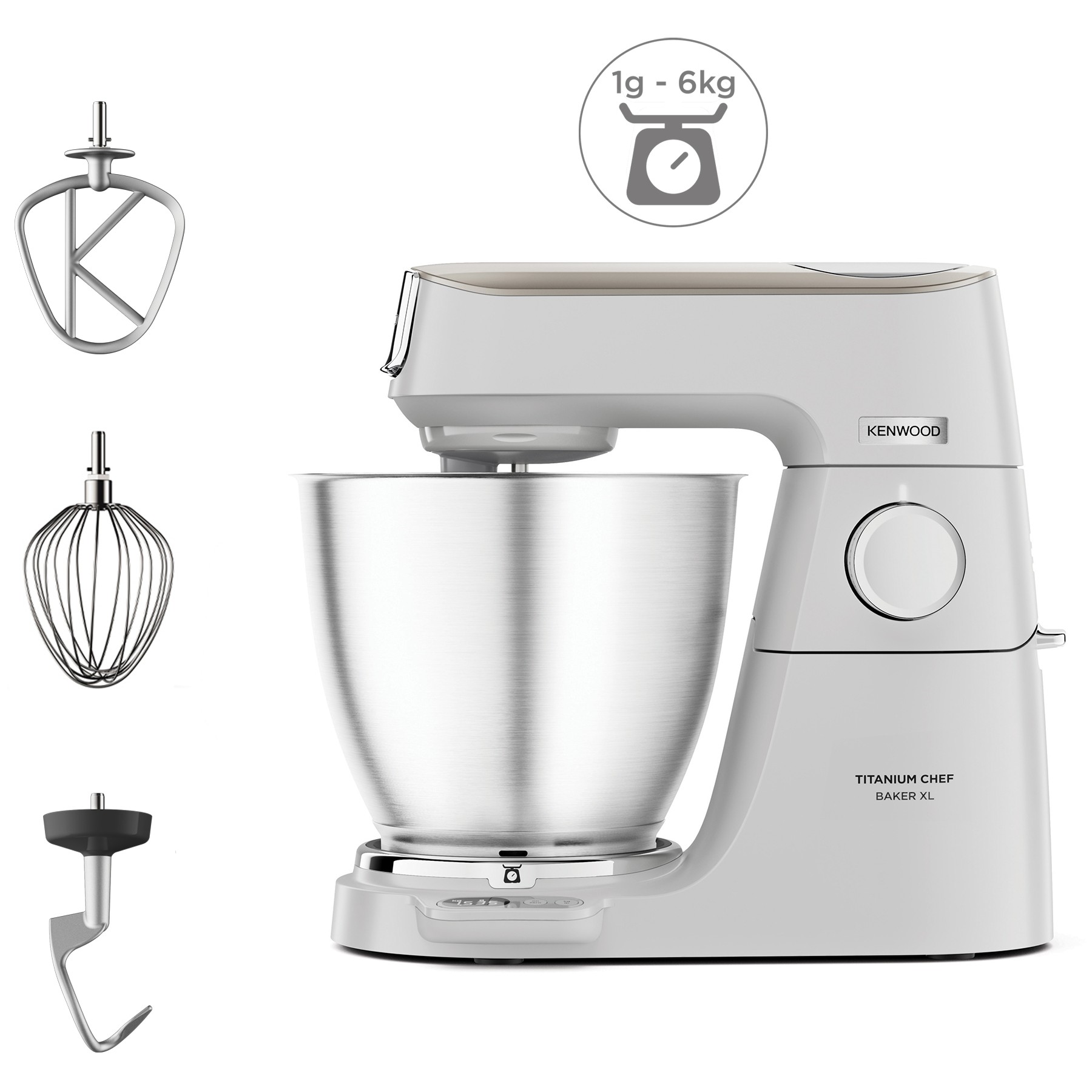 Robot pâtissier KENWOOD KVL65.009WH Titanium Chef Baker XL