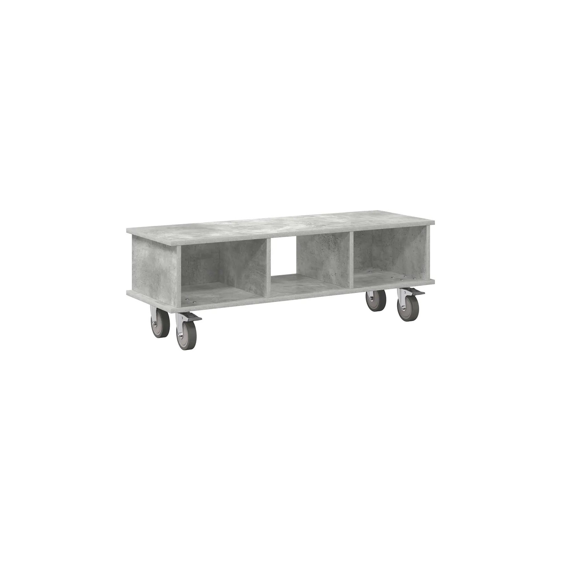Meuble TV HELLOSHOP26 Meuble TV rectangulaire moderne rangemen