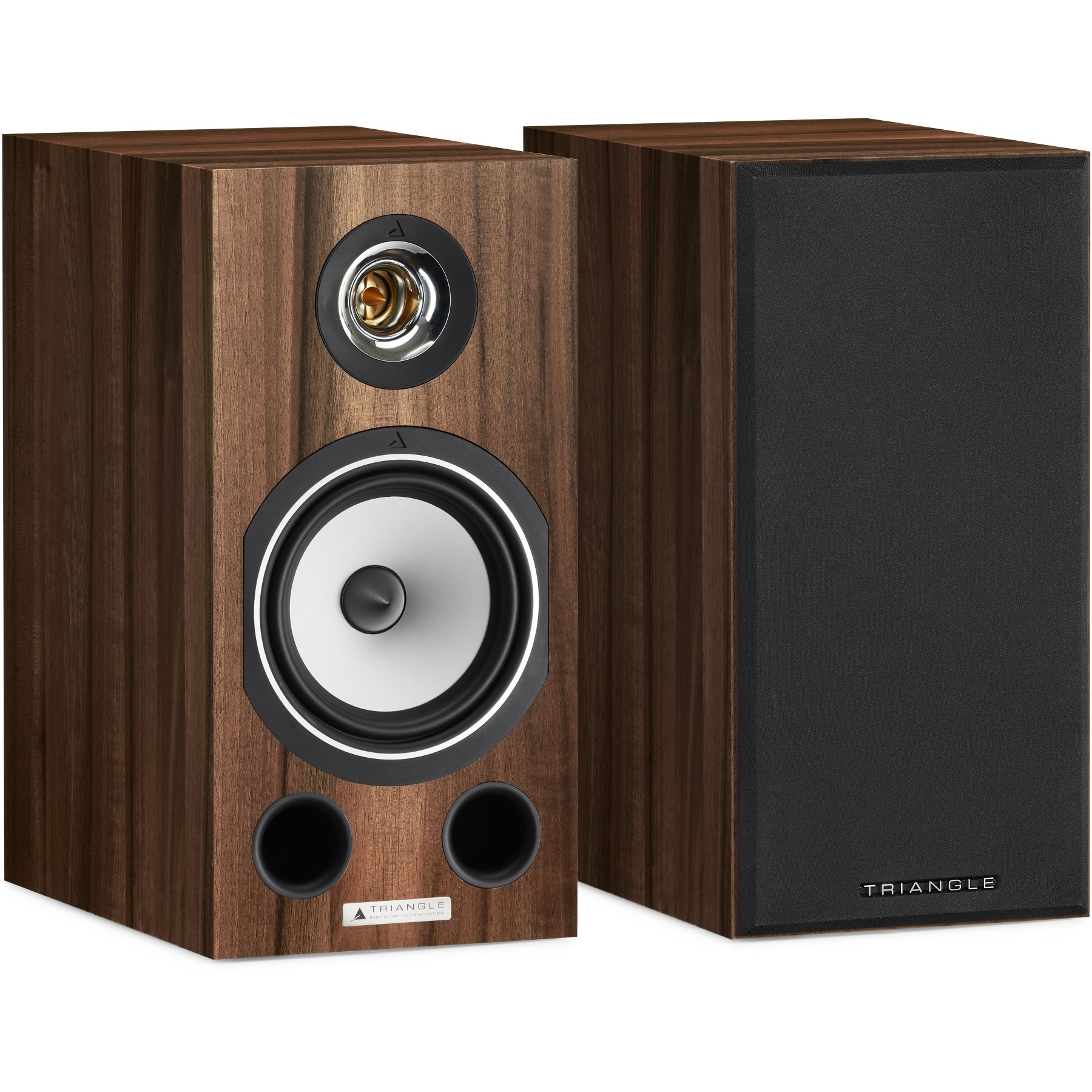 Enceinte bibliothèque TRIANGLE COMETE EZ Chataigner x2