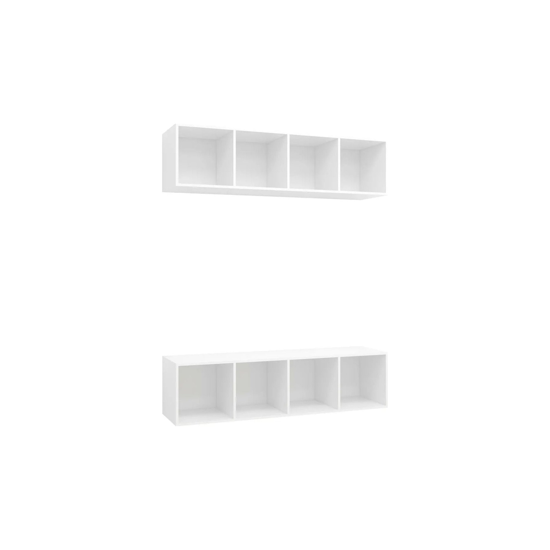 Meuble TV HELLOSHOP26 Lot de 2 meubles TV muraux polyvalents e