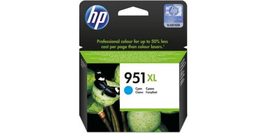 Cartouche d'encre HP Originale 951 XL Cyan Haute Capacité - CN046AE