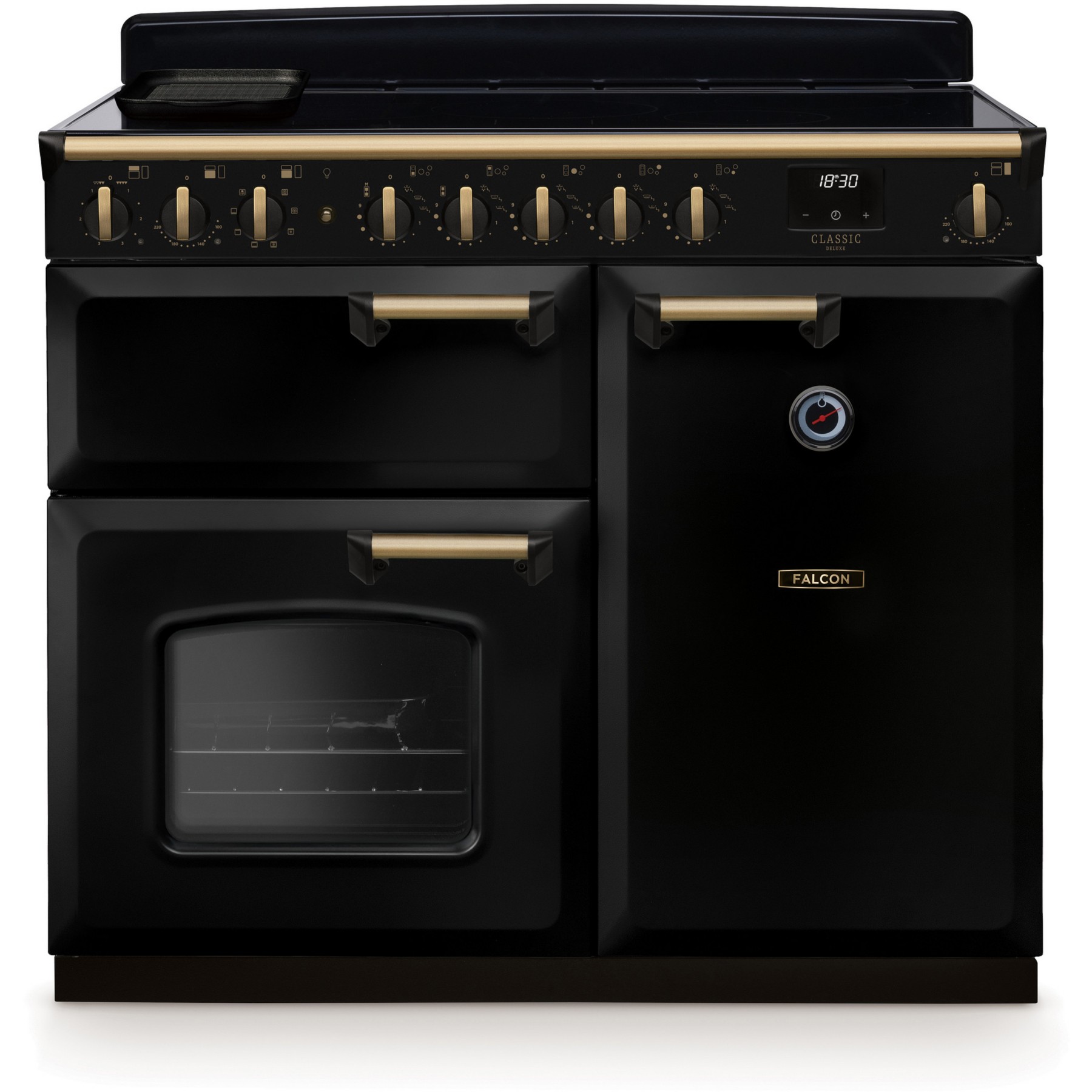 Piano de cuisson induction FALCON NGC TAB IND 100 CM NOIR LAITON ANTIQUE
