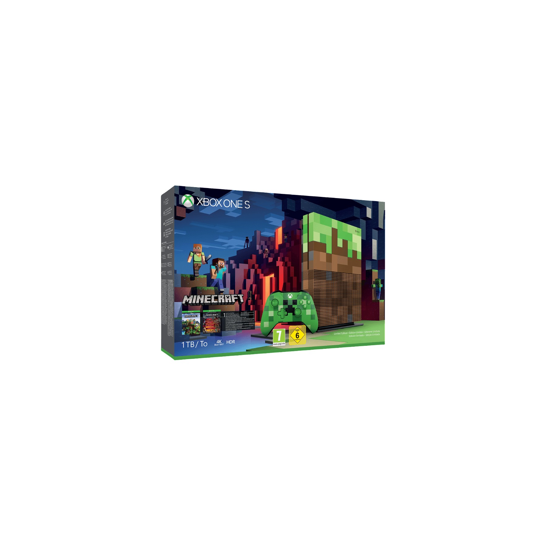 Console Xbox One S MICROSOFT 1To Minecraft Edition limitée Reconditionné