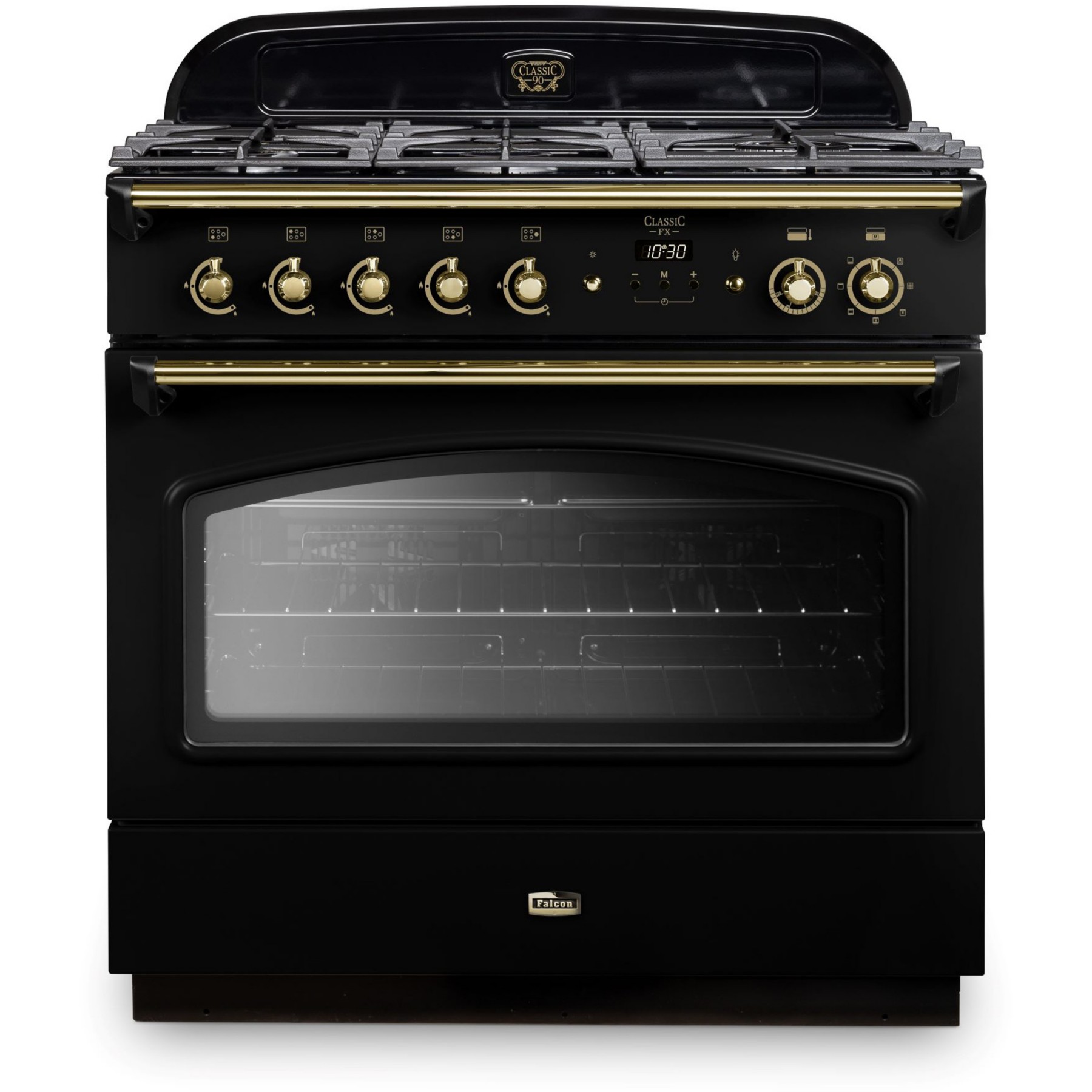 Piano de cuisson gaz FALCON CLASSIC FX  TAB GAZ 90 CM NOIR LAITON