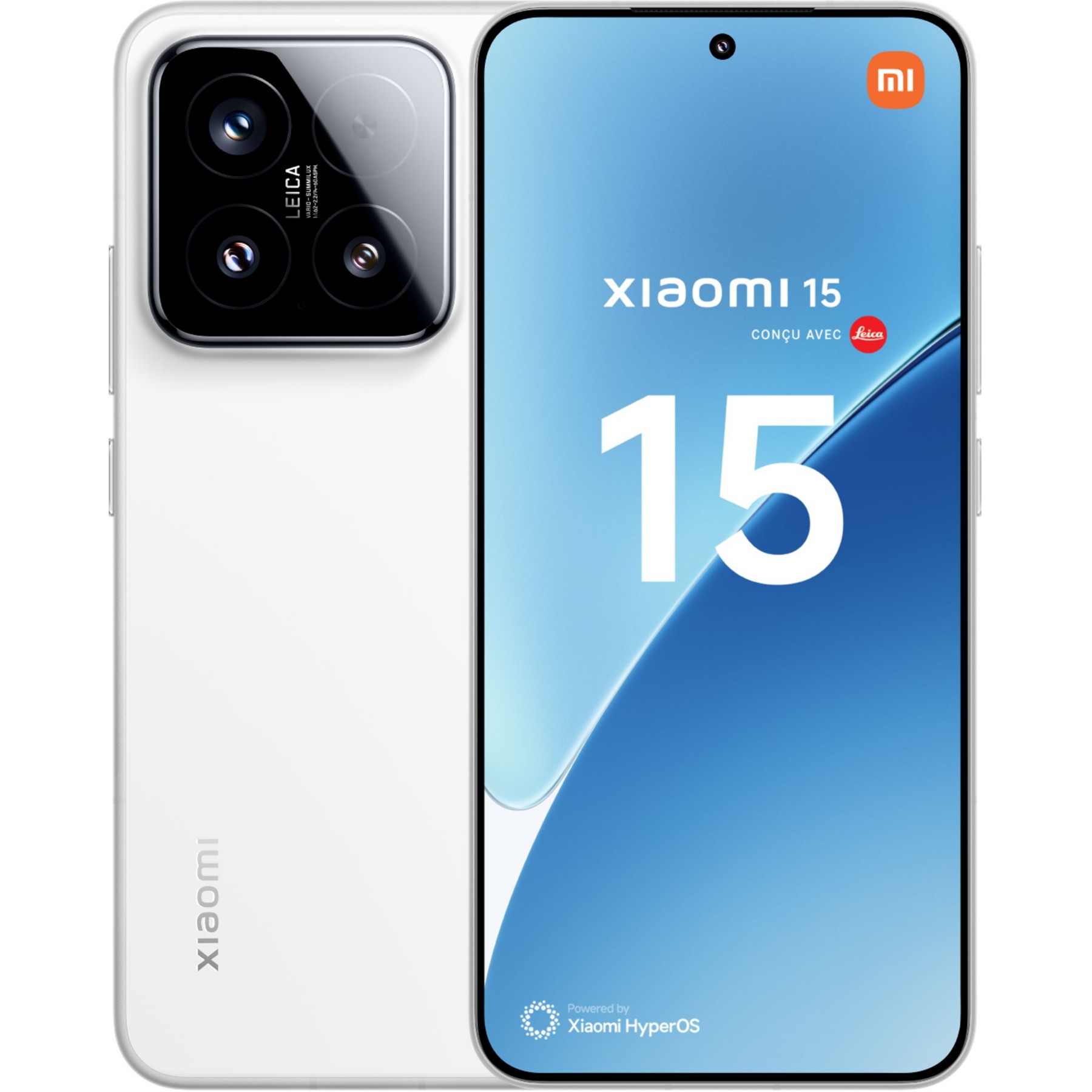 Smartphone XIAOMI 15 concu avec Leica 5G 512Go Blanc