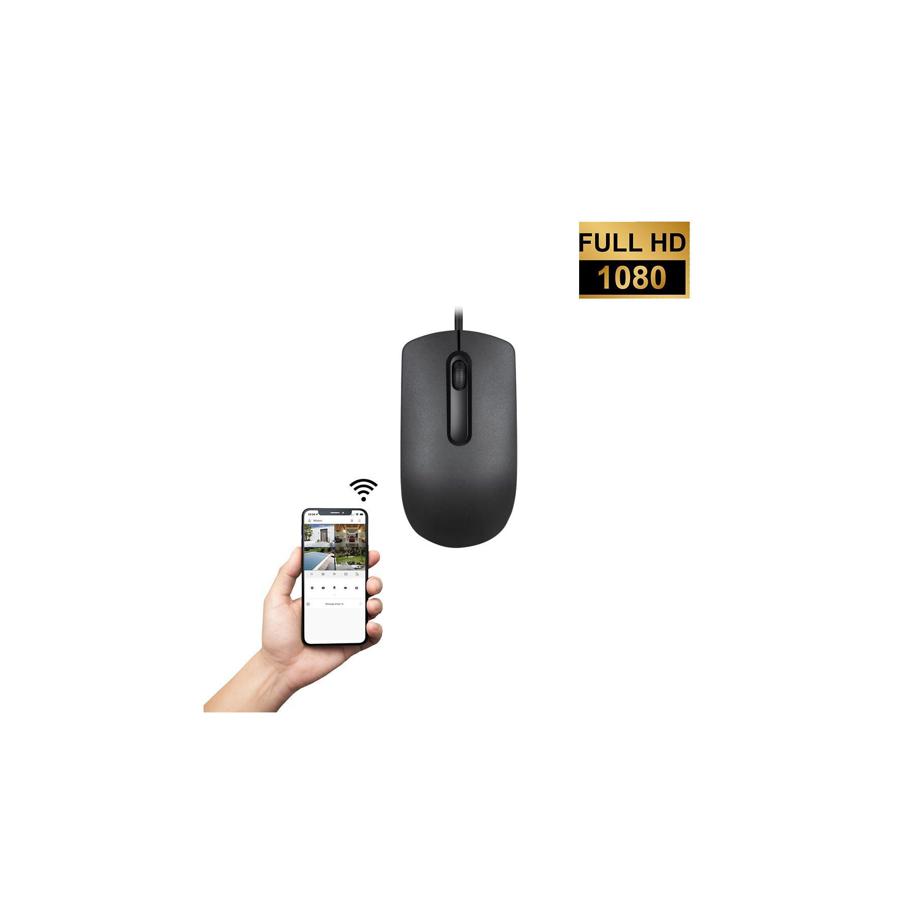 Caméra espion KOMELEC Souris caméra espion WiFi 32Go
