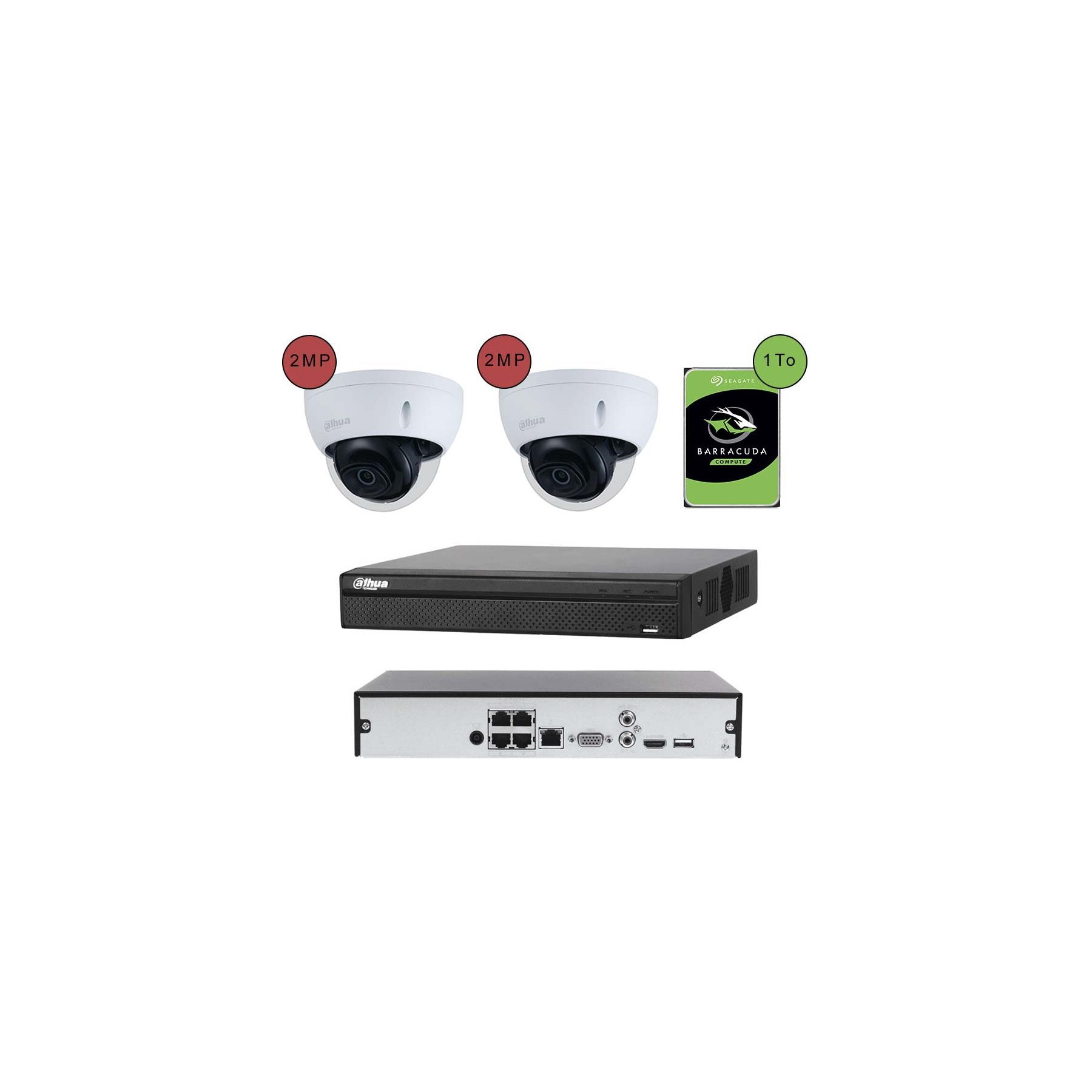 Caméra de sécurité PANASONIC Kit vidéosurveillance IP 2 caméras dôme