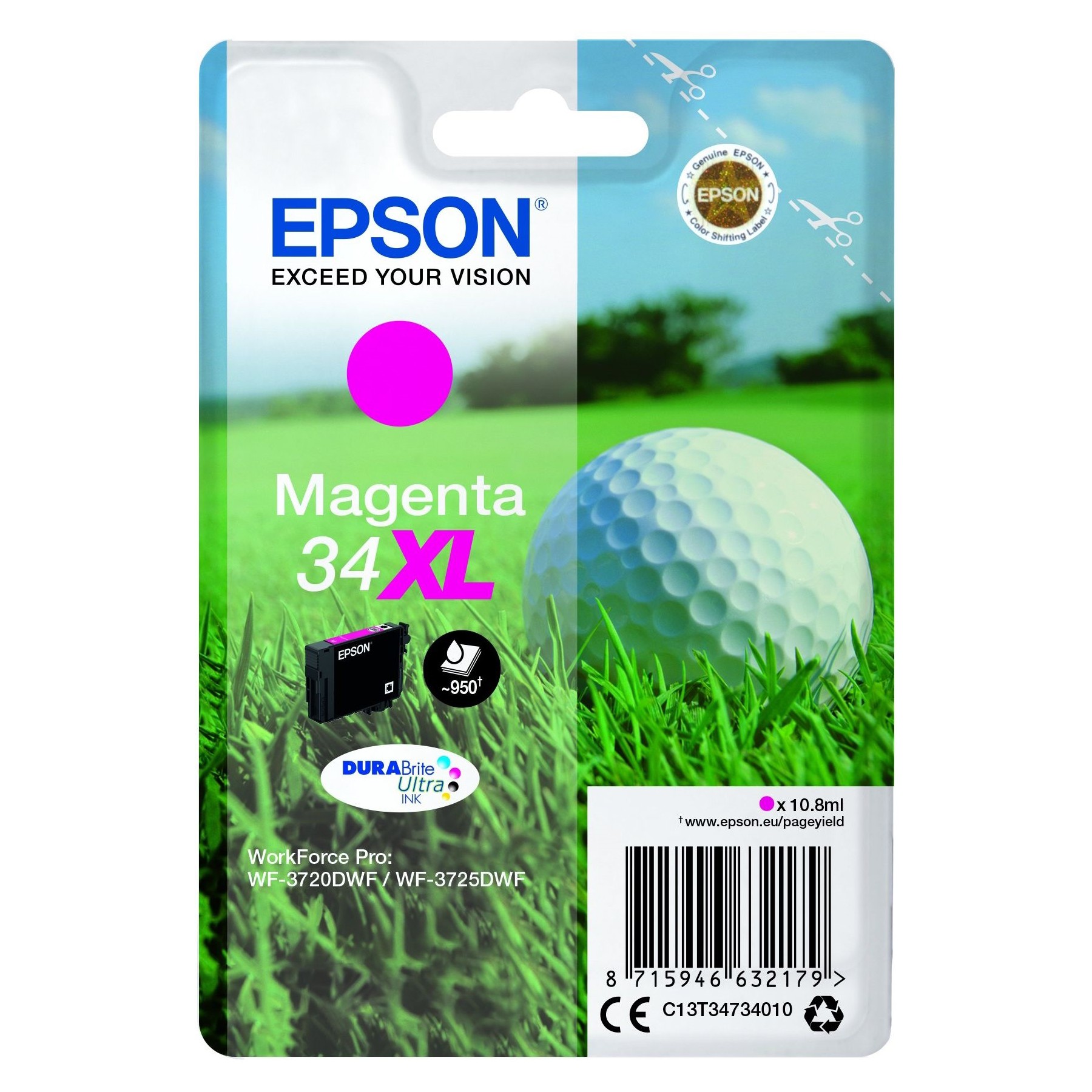 Cartouche d'encre EPSON T3473 Magenta XL Série Balle de golf