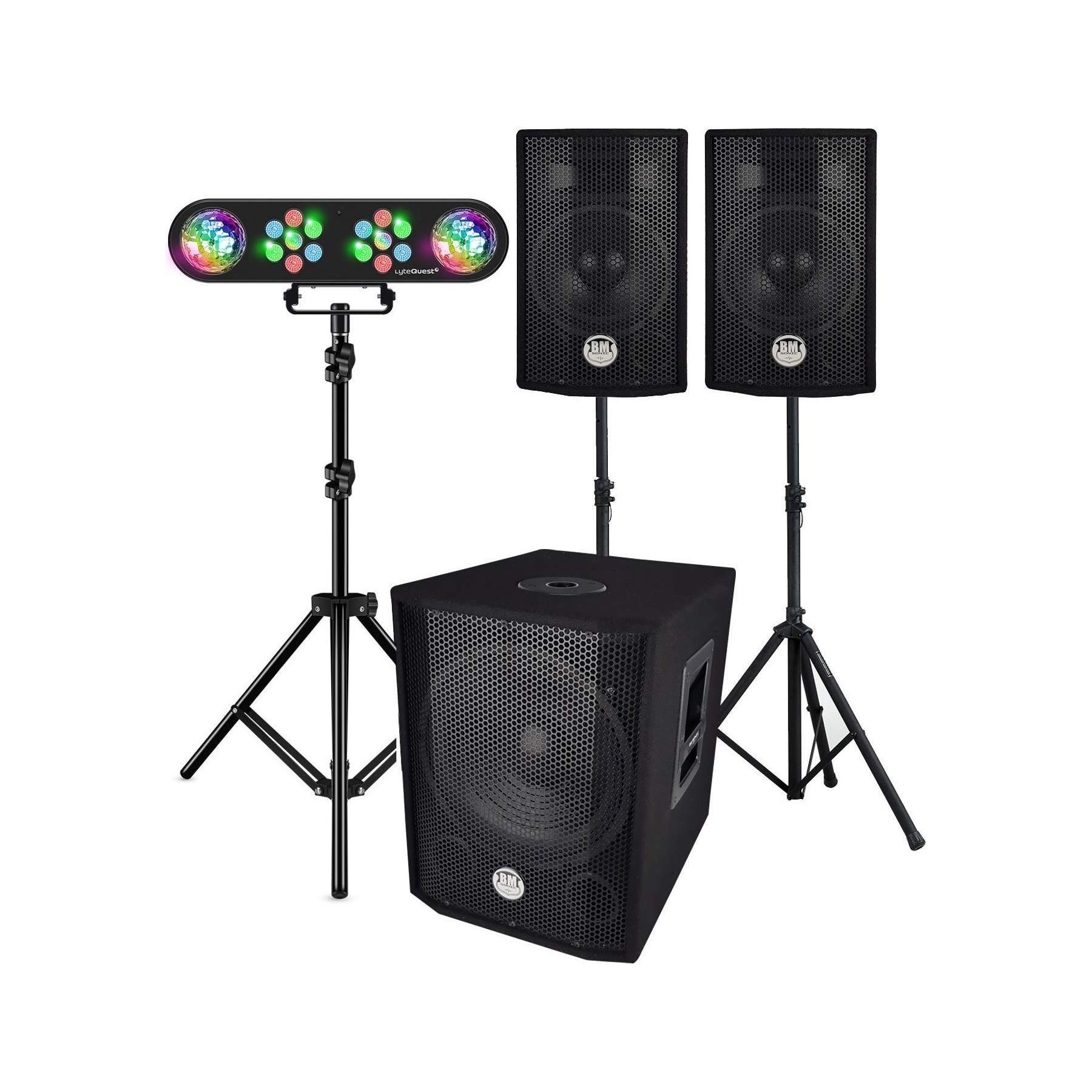 Pack sono AUDIOCLUB Pack SONO COMPLET BMS1208, Caisson bi-am