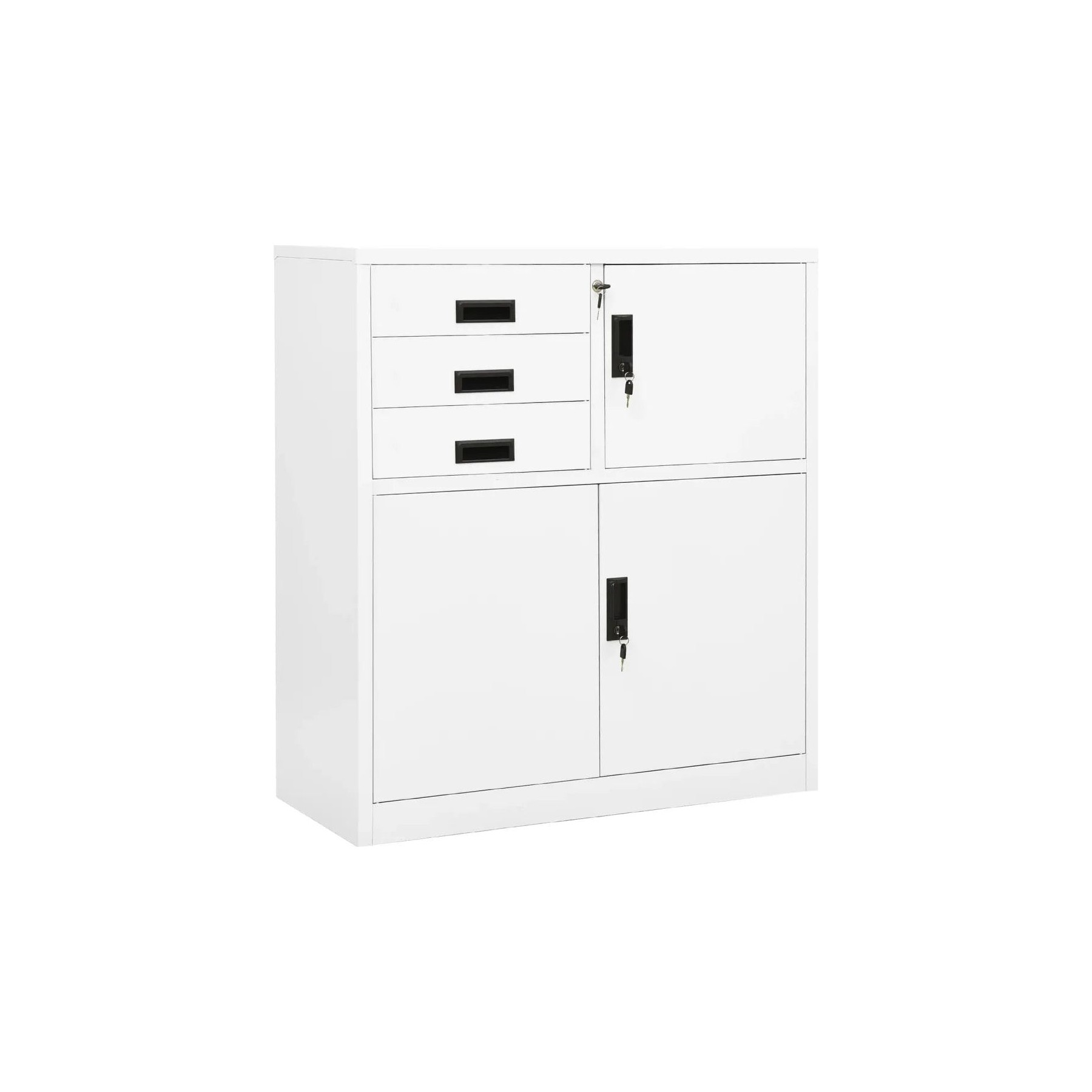 Armoire HELLOSHOP26 Armoire de bureau blanche 90 x 40 x 102