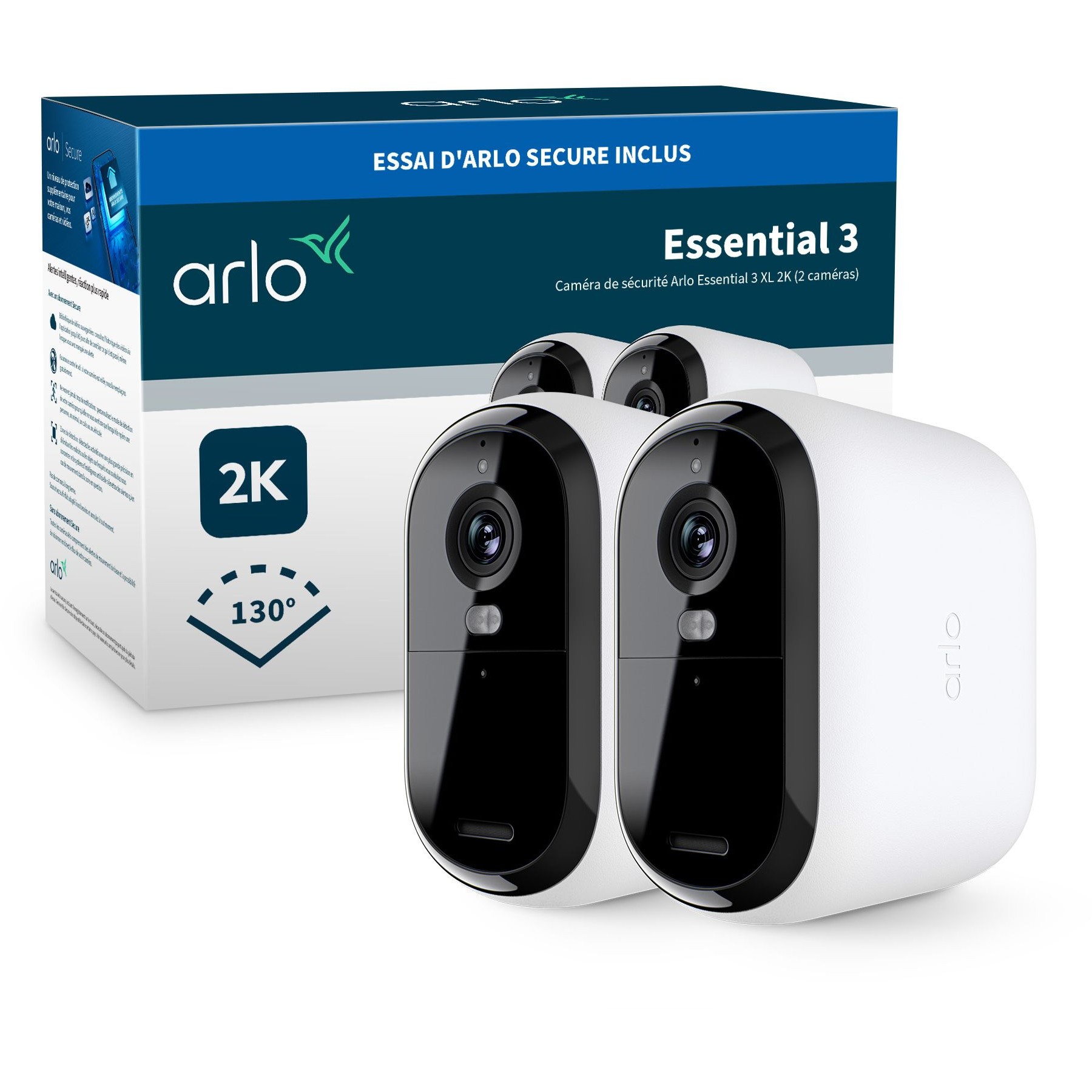 Caméra de surveillance ARLO 2 caméras ext Essential3 XL 2K