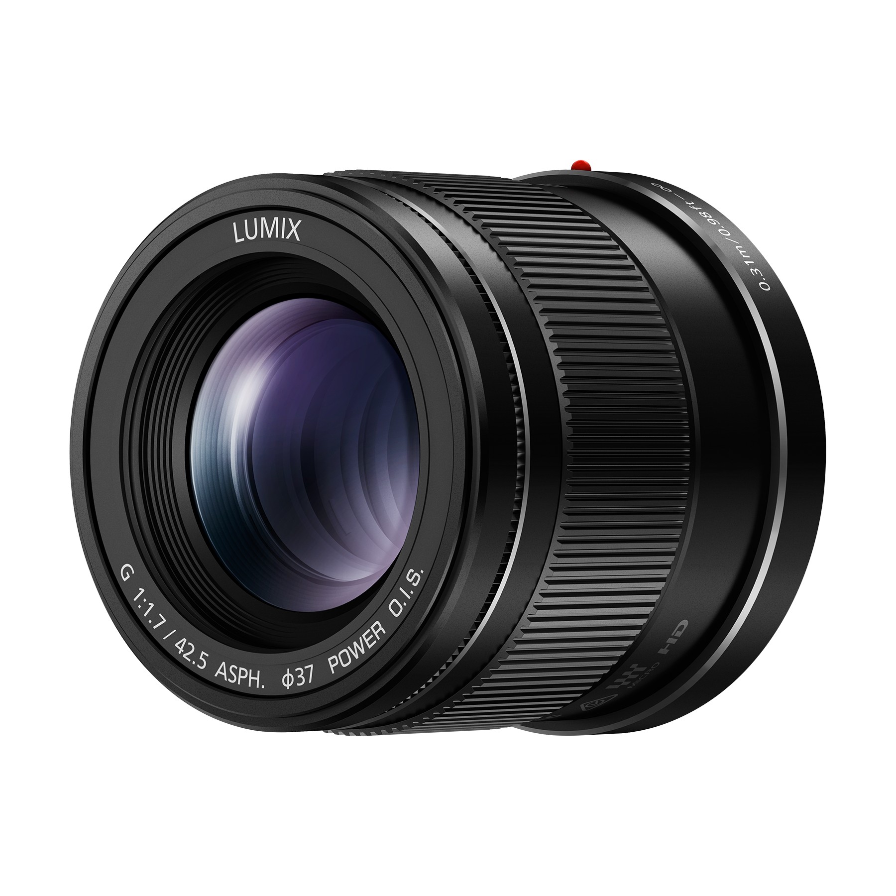 Objectif pour Hybride PANASONIC 42,5mm f/1.7 noir Power OIS Lumix G